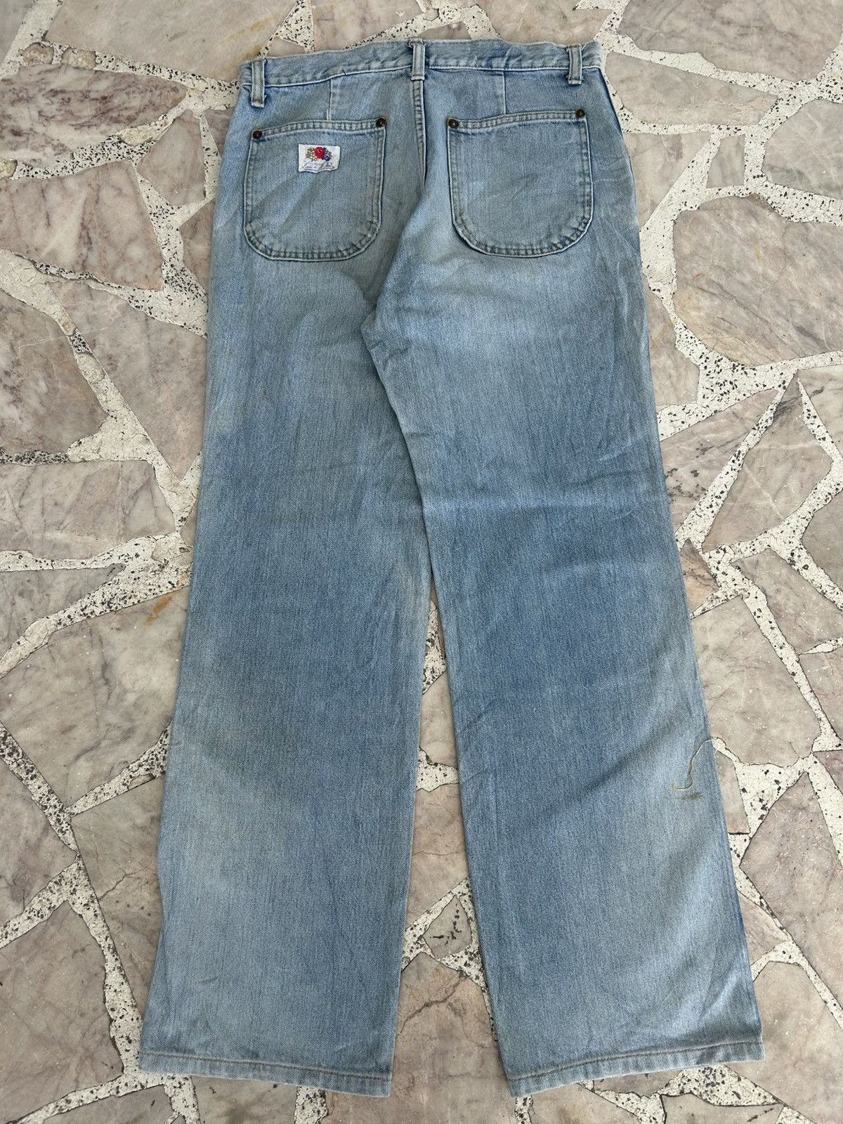 Fruit Of The Loom FOTL Japan Vintage Blue Denim Jeans Size US 33 - 2 Thumbnail