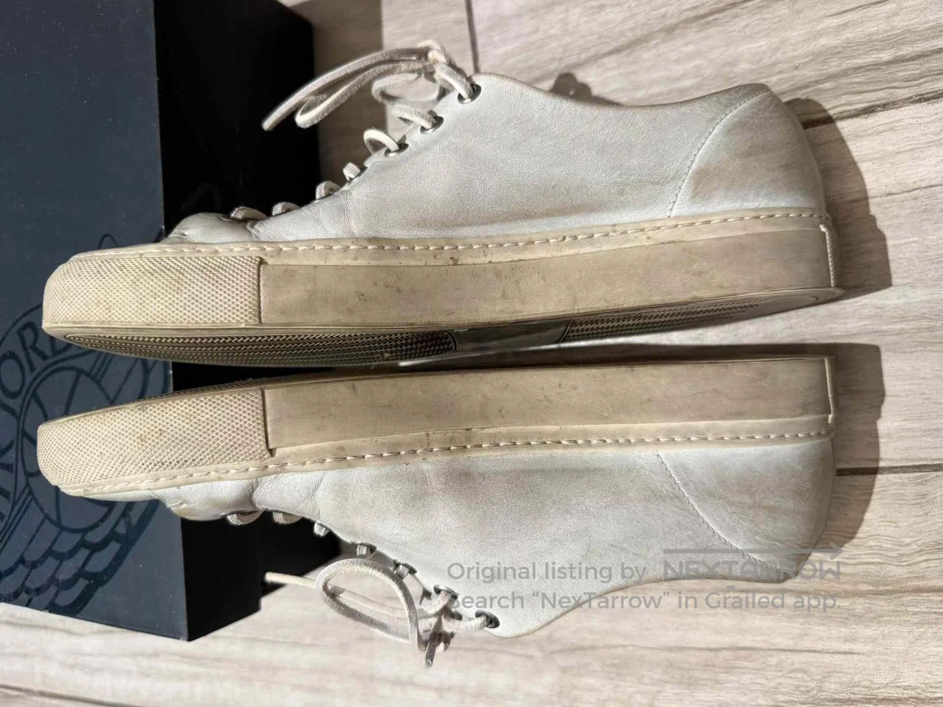 Buttero BUTTERO White Leather Casual Shoes. Size US 8.5 / EU 41-42 - 3 Thumbnail