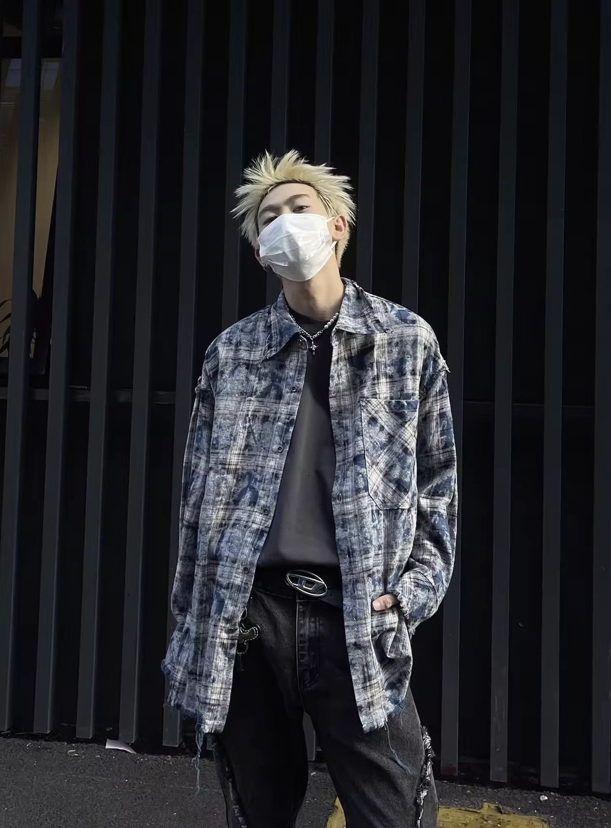 Japanese Brand × Vintage Streetwear Retro Vintage Style Plaid Striped Shirt Size US L / EU 52-54 / 3 - 2 Thumbnail