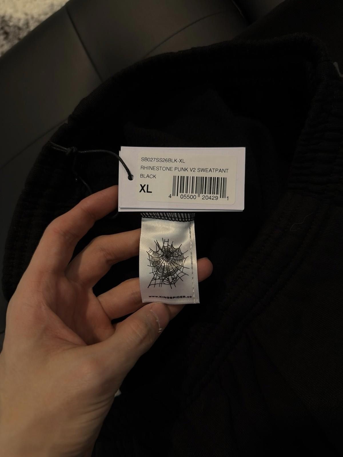 Sp5der Size Xl Sp5der Worldwide Black VVS Stone Sweatpants Spider Size US 36 / EU 52 - 9 Thumbnail