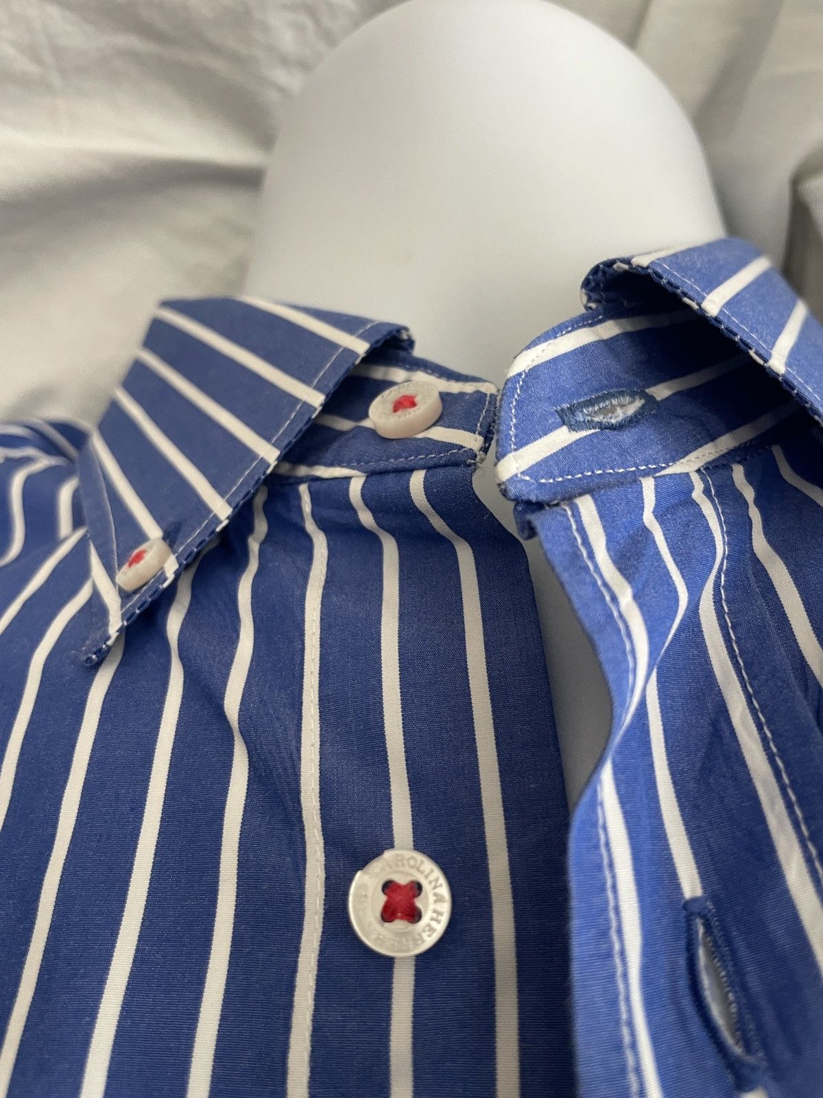 Carolina Herrera Striped Button Down shirt Size US M / EU 48-50 / 2 - 9 Thumbnail