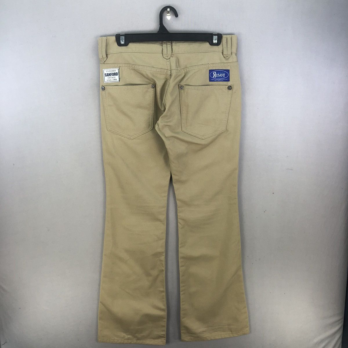 Japanese Brand Vintage 2000s Risot Rhinestone Low Rise Flare Bushpants Size 31" - 4 Thumbnail