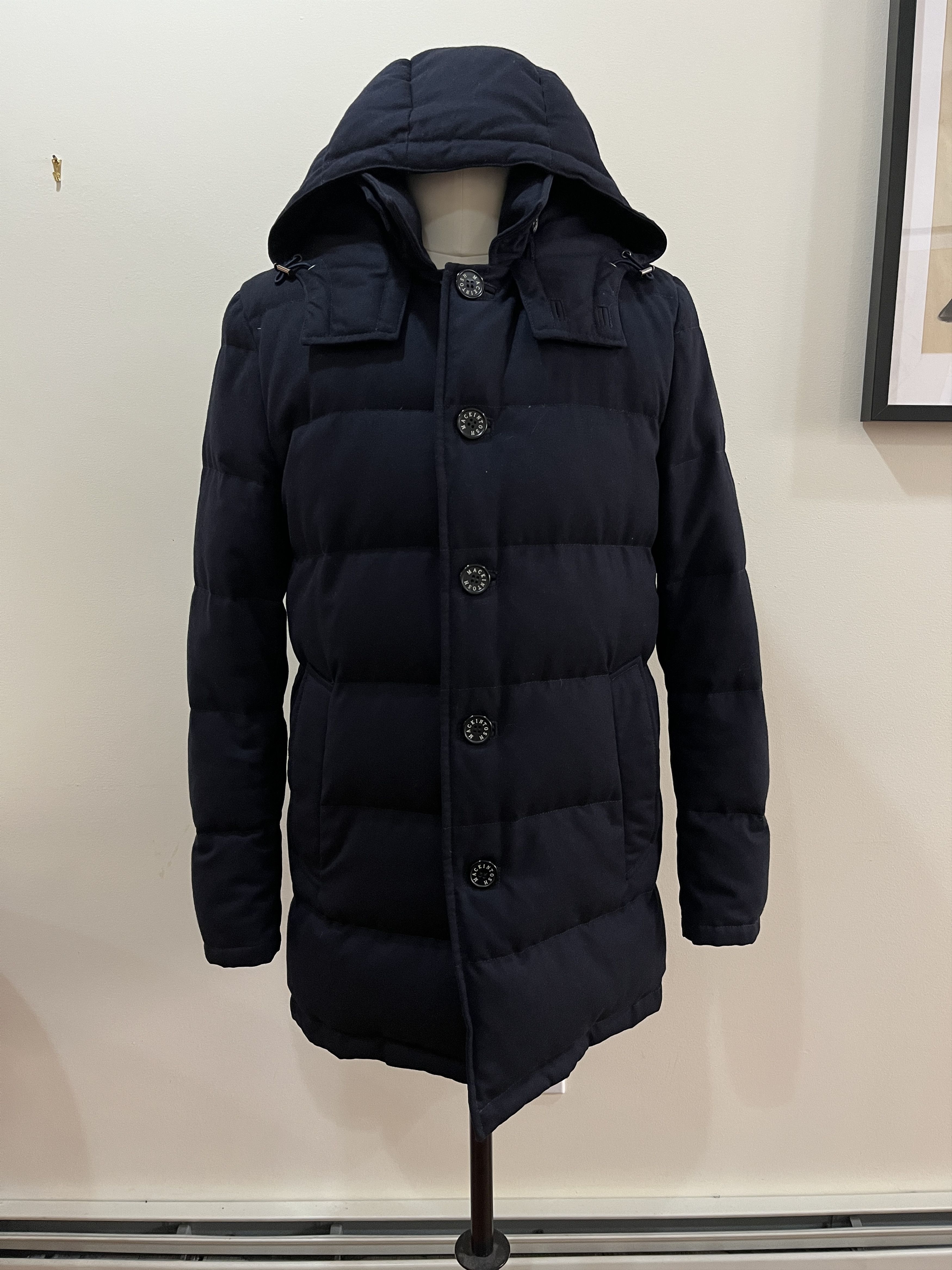 Mackintosh Mackintosh Men's Auchavan Navy Storm System Wool Down Jacket Size US M / EU 48-50 / 2 - 1 Thumbnail