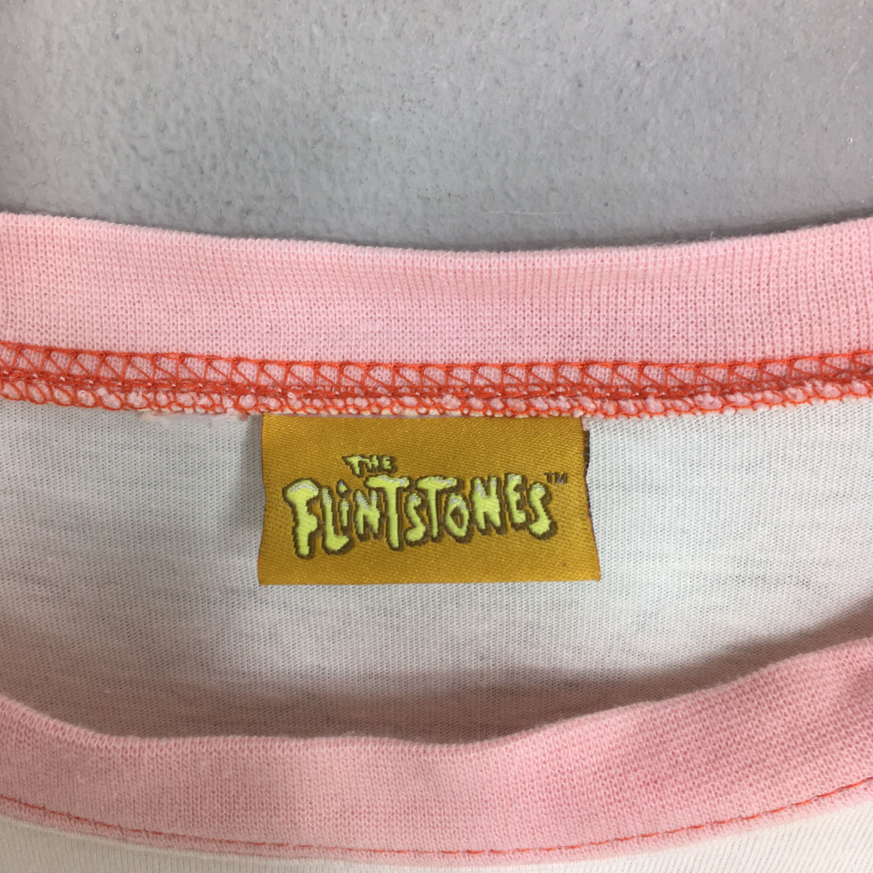 Cartoon Network × Vintage Vintage 90's The Flintstones Cartoon Ringer T shirt Medium Size US M / EU 48-50 / 2 - 3 Thumbnail