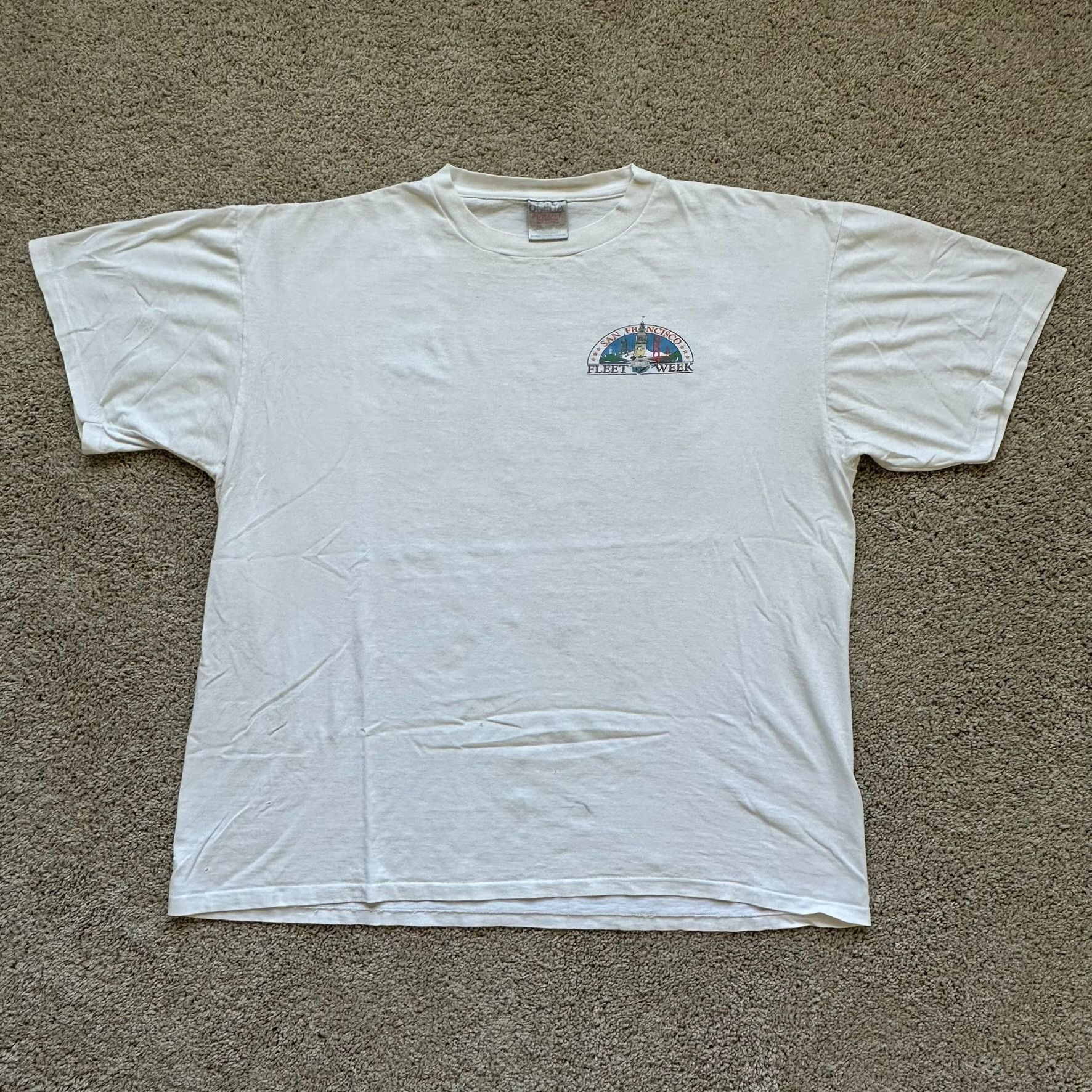 Vintage Vintage 90s US Navy Blue Angels T-Shirt Fleet Week 1996 Mili Size US XL / EU 56 / 4 - 3 Thumbnail