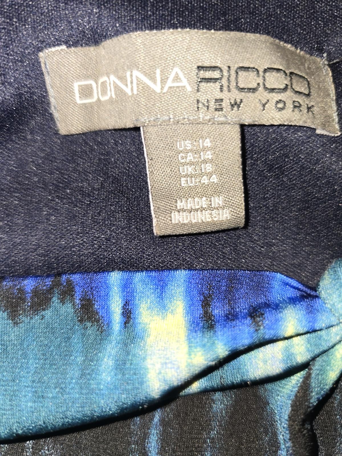 Designer Donna Ricco New York Dress - Elegant and Vibrant Design Size XL / US 12-14 / IT 48-50 - 2 Thumbnail