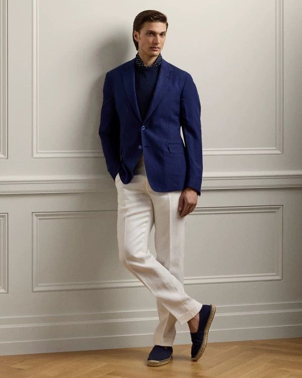 Ralph Lauren RALPH LAUREN Purple Label RRL 100% Linen Trousers Italy Size US 34 / EU 50 - 2 Thumbnail