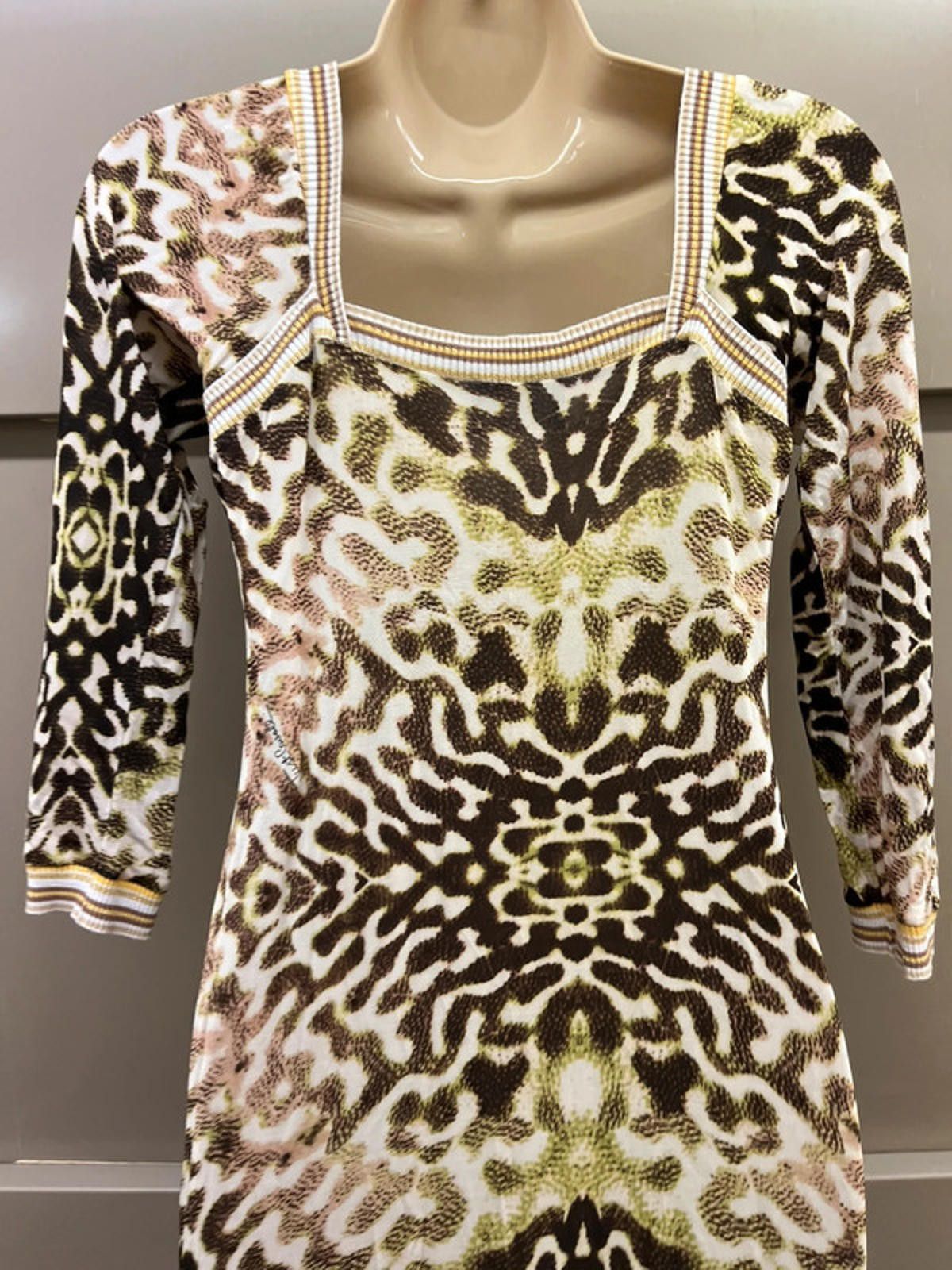 Just Cavalli Just Cavalli Leopard Animal Prin Jersey Flounce Midi Dress S Size S / US 4 / IT 40 - 9 Thumbnail
