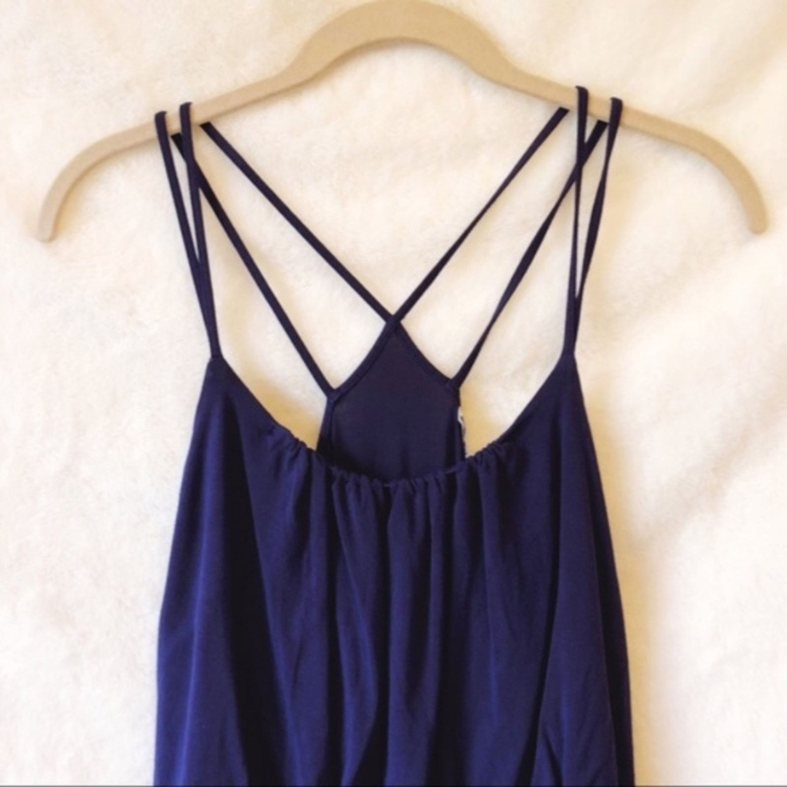 Loft LOFT Blue Strappy Midi Dress Size S / US 4 / IT 40 - 2 Thumbnail