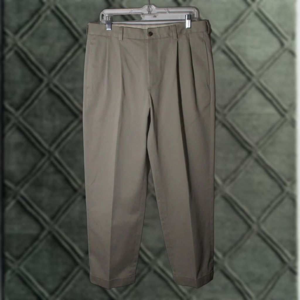 Brooks Brothers Brooks Brothers Beige "Advantage Clark" Chino Pants 34X29 Men Regular Beige 34W 29L 5-Pocket Design Pleated Front Casual Size US 34 / EU 50 - 1 Thumbnail