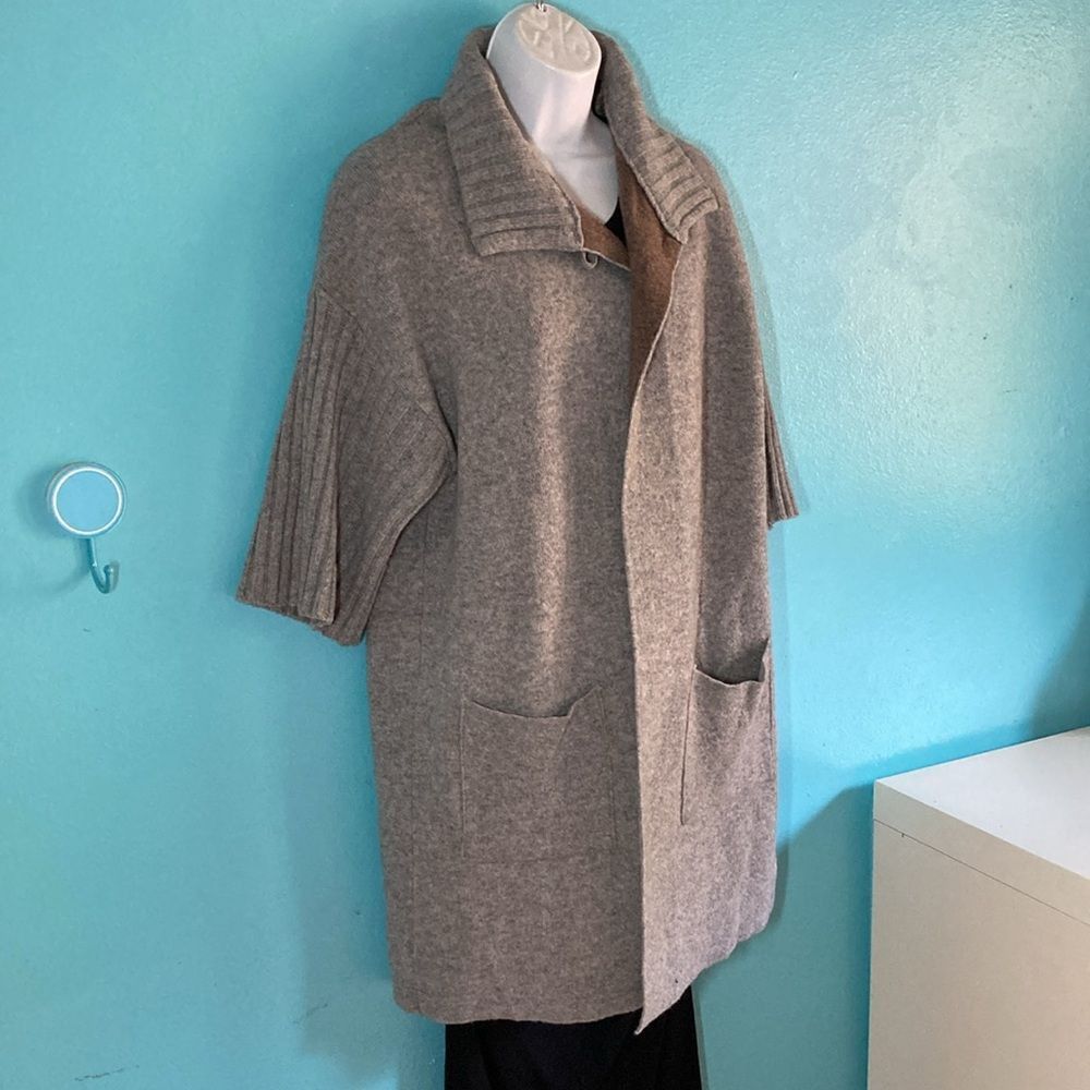 Other AIDA Womens Size M Gray Long Cardigan Sweater Wool Blend One Size M / US 6-8 / IT 42-44 - 6 Thumbnail