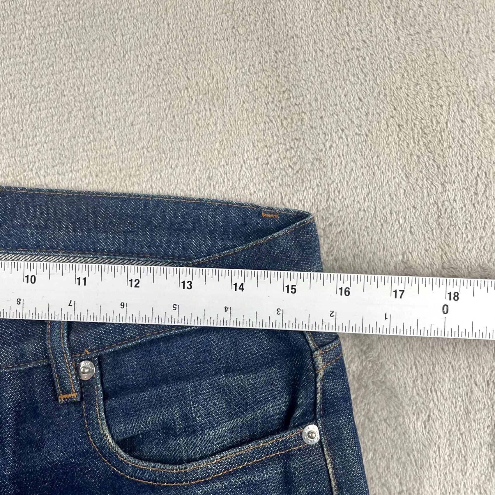 Denime APC Petit Standard Slim Skinny Distressed Selvedge Denim Jeans Mens 29 (30x33) Size US 29 - 7 Thumbnail