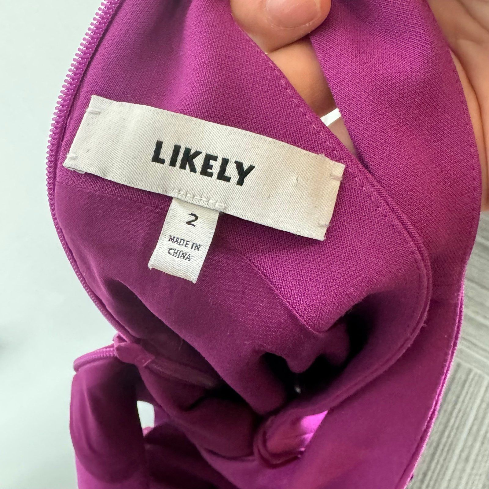 LIKELY Likely Carolyn Dress purple Halter Neck Sleeveless Sheath K Size XS / US 0-2 / IT 36-38 - 7 Thumbnail