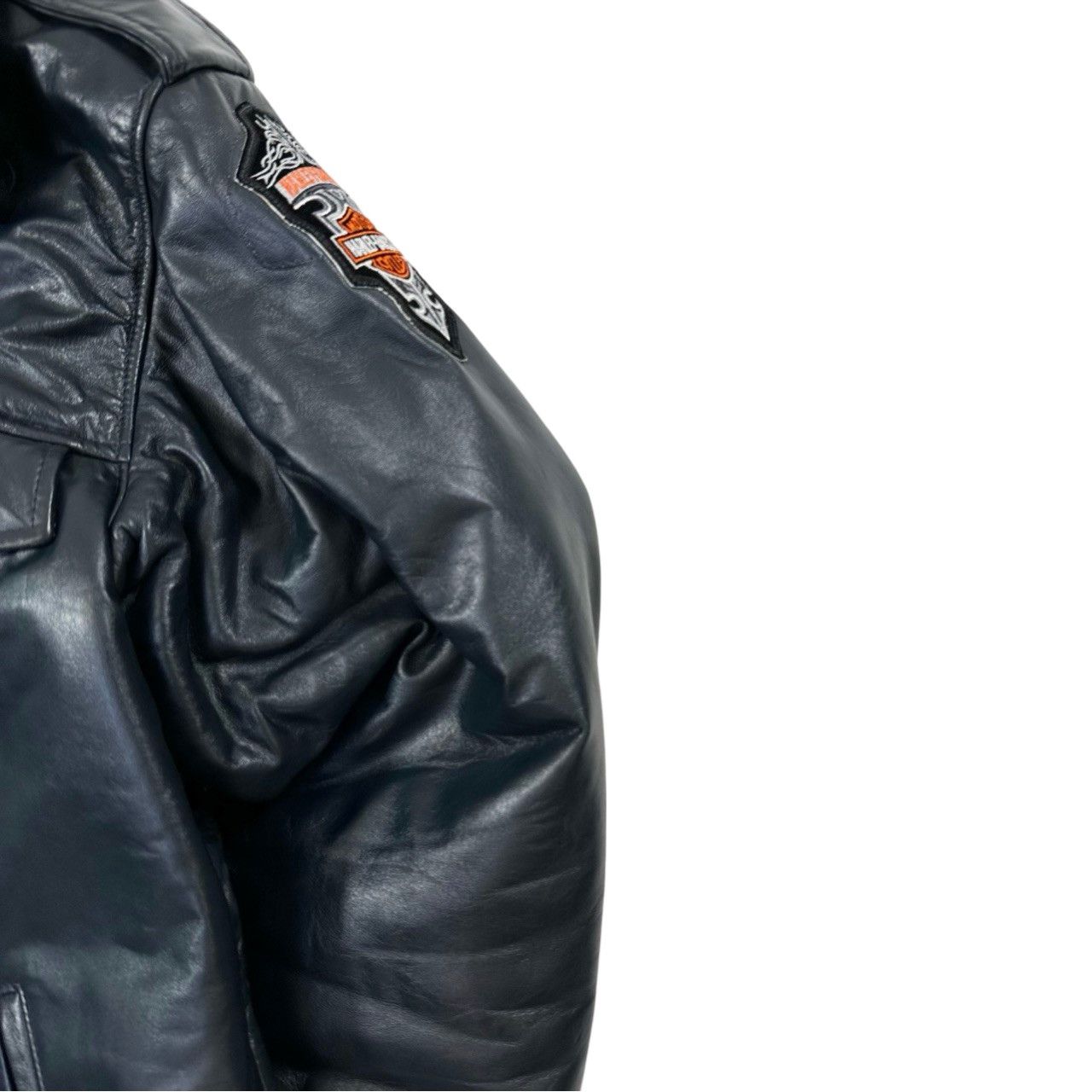 Vintage Vintage 90s Harley Davidson Zip Up Heavy Leather Jacket Size US M / EU 48-50 / 2 - 3 Thumbnail