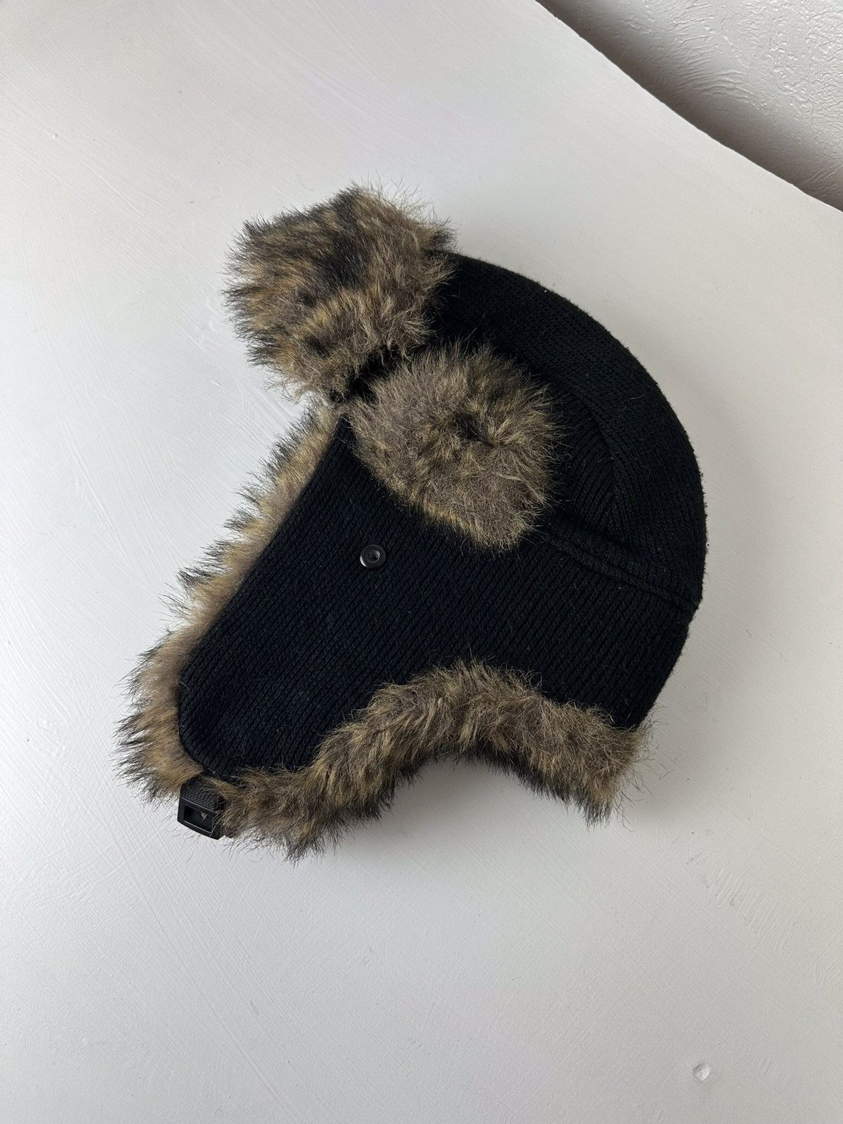 Hysteric Glamour × Vintage Crazy Y2K Mohair Fuzzy Hat Ushanka Punk Huge Size ONE SIZE - 5 Thumbnail