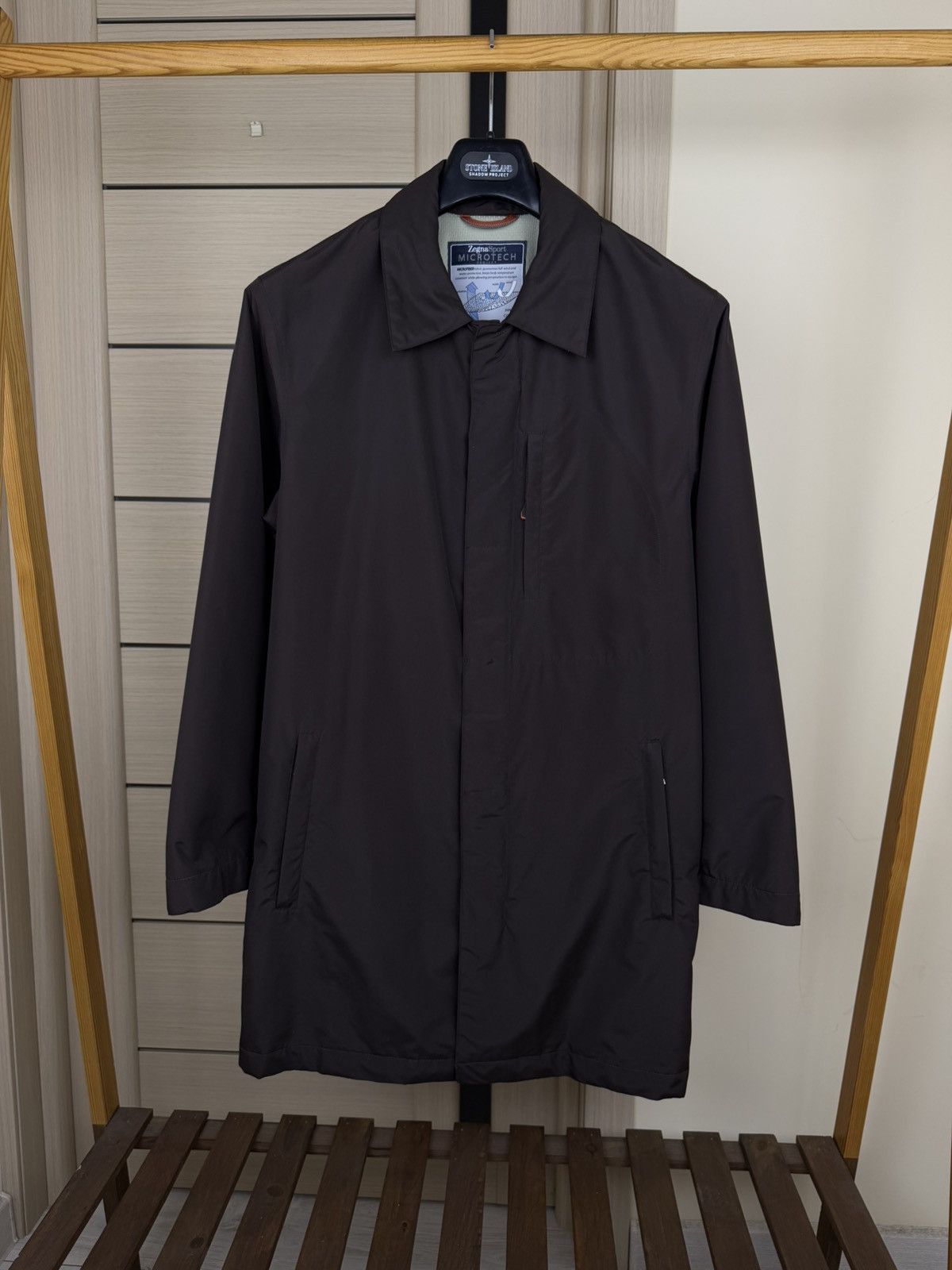 Ermenegildo Zegna Zegna Sport microtech project men's raincoat in brown size M Size US M / EU 48-50 / 2 - 2 Thumbnail