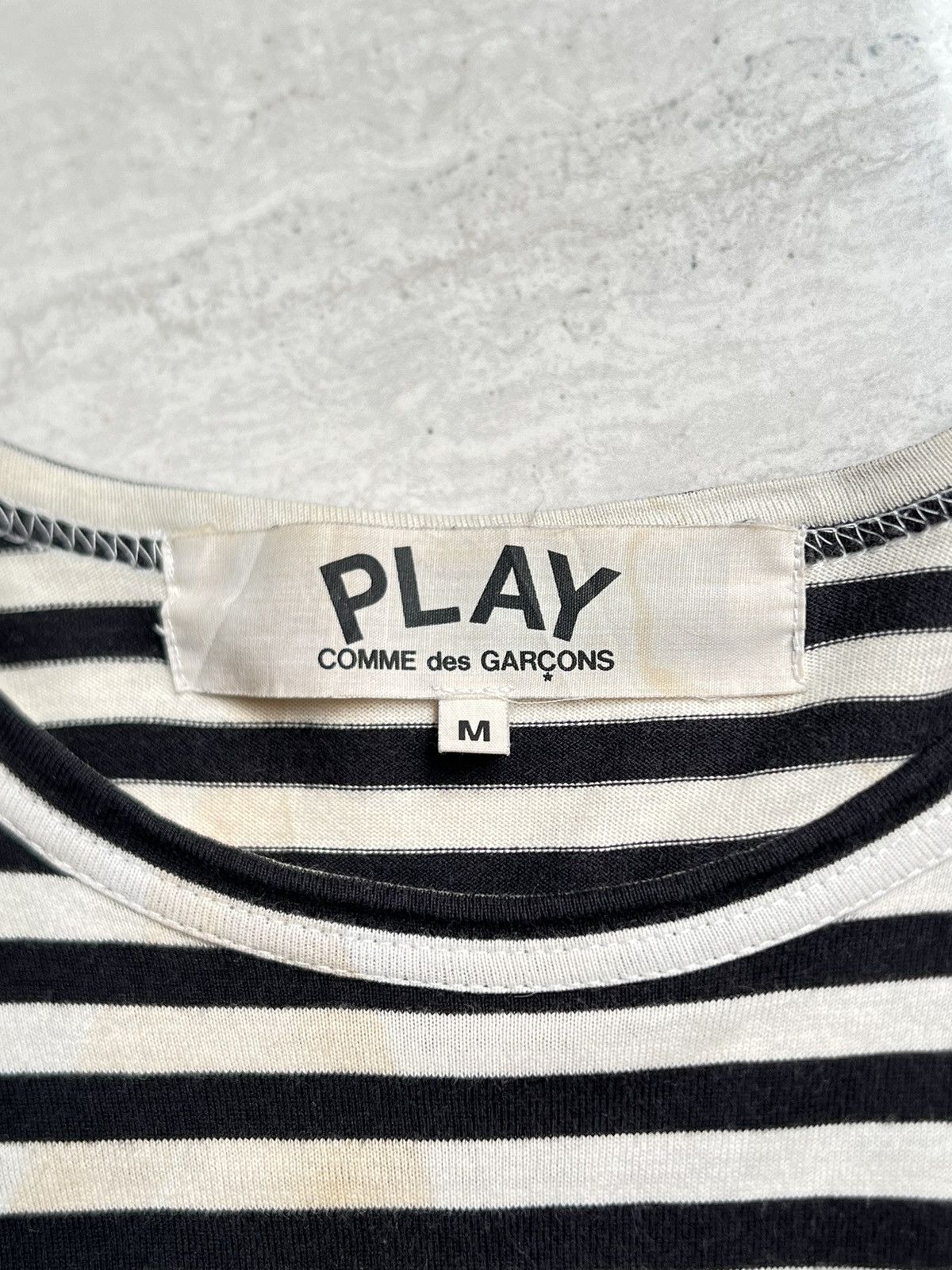 Comme des Garcons Comme Des Garcons Play Striped T-shirt Size US S / EU 44-46 / 1 - 11 Thumbnail