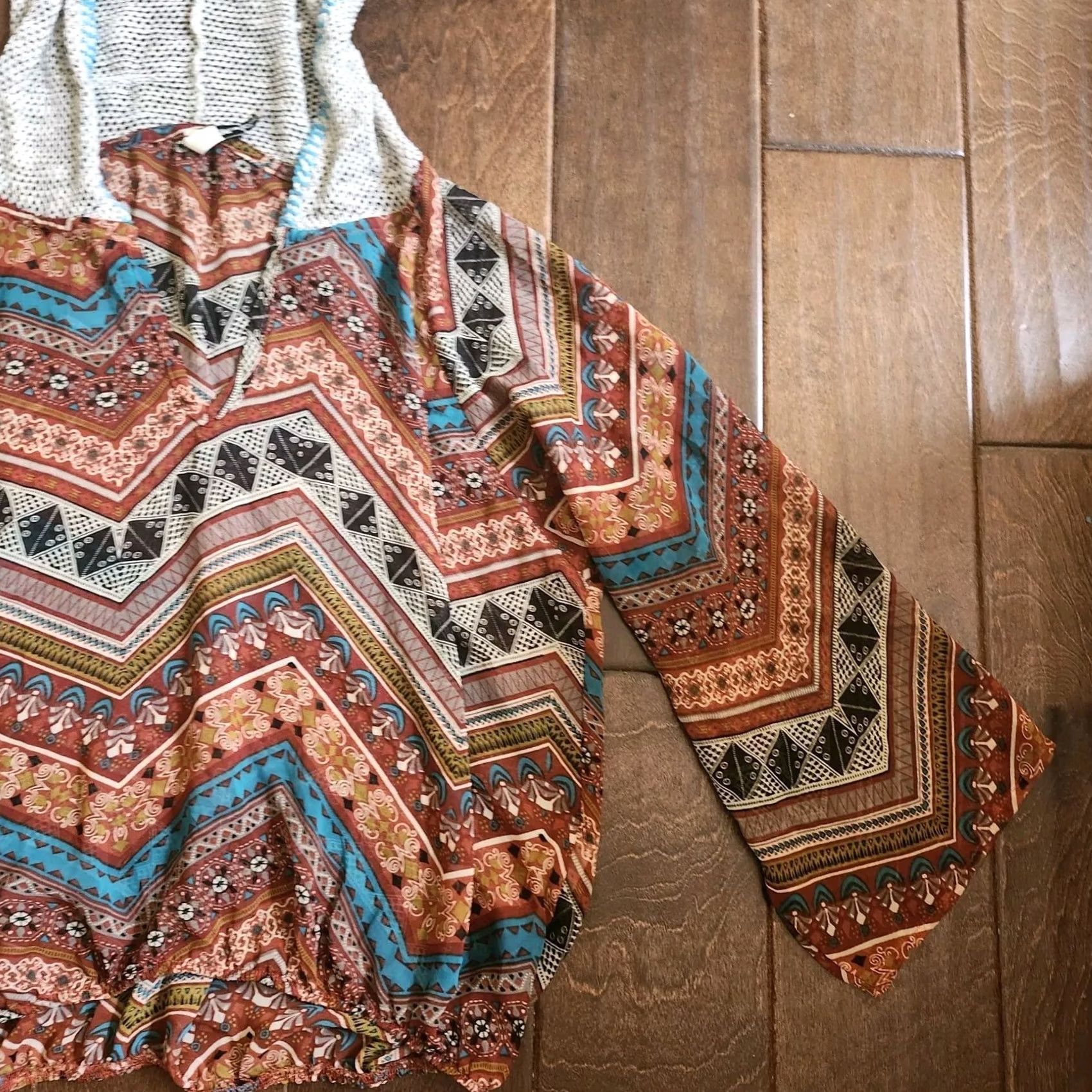 Vintage 2. Maximizing Search Visibility: "Mind Code" remains, emphasizing the brand. "Sheer" is a key descriptor. "Boho" indicates theme. "Small" Size S / US 4 / IT 40 - 5 Thumbnail