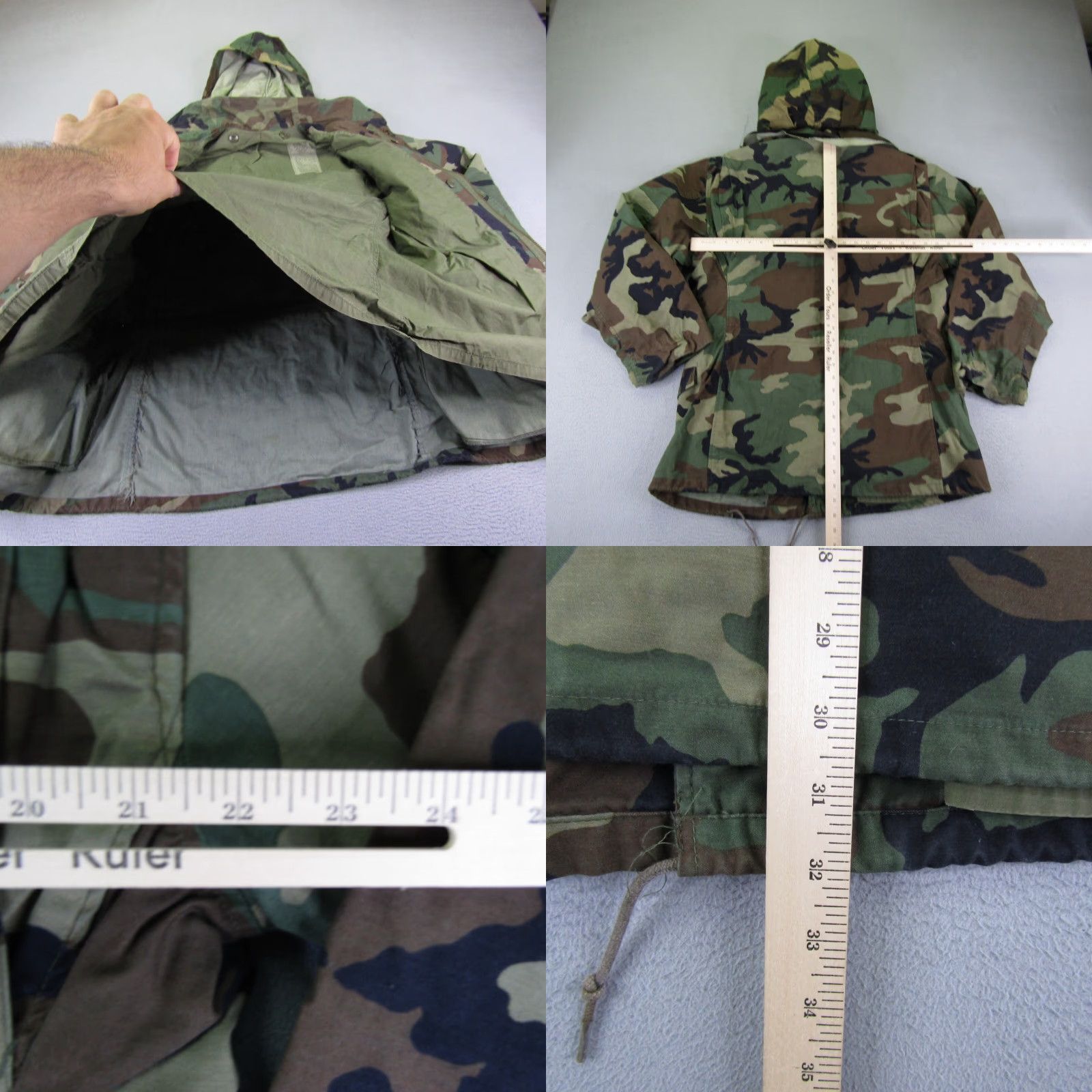 Vintage VINTAGE US Army Jacket Mens Medium Green Camo Cold Weather Field Coat 80s 1985 Size US M / EU 48-50 / 2 - 8 Thumbnail
