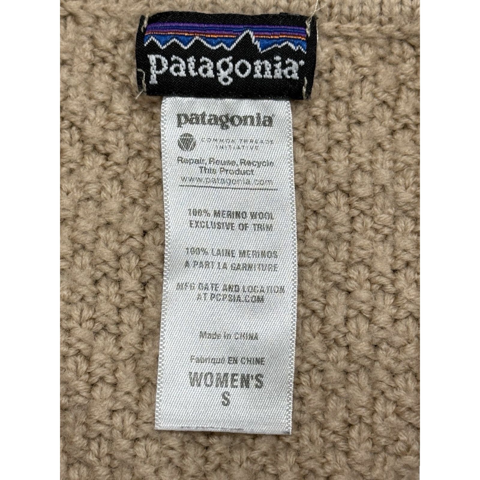 Patagonia Patagonia Cardigan Sweater Women Small Brown Merino Wool Button Up Long Sleeve Collared Knit Size S / US 4 / IT 40 - 5 Thumbnail