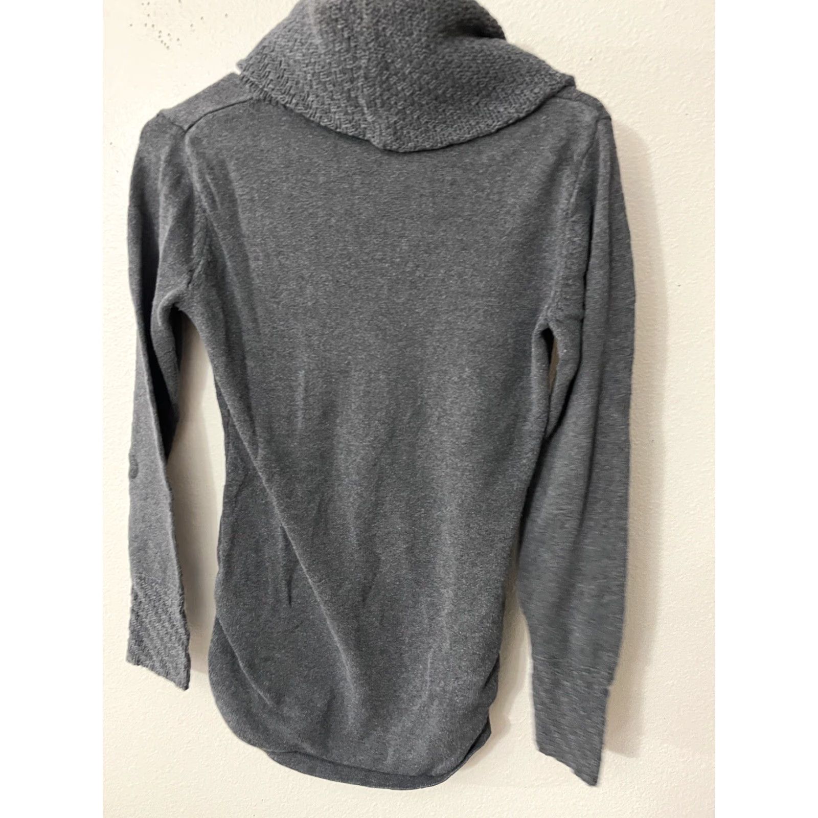 Calvin Klein Calvin Klein Jeans Top Womens Small Dark Gray Turtleneck Cotton Long Sleeve Size S / US 4 / IT 40 - 3 Thumbnail