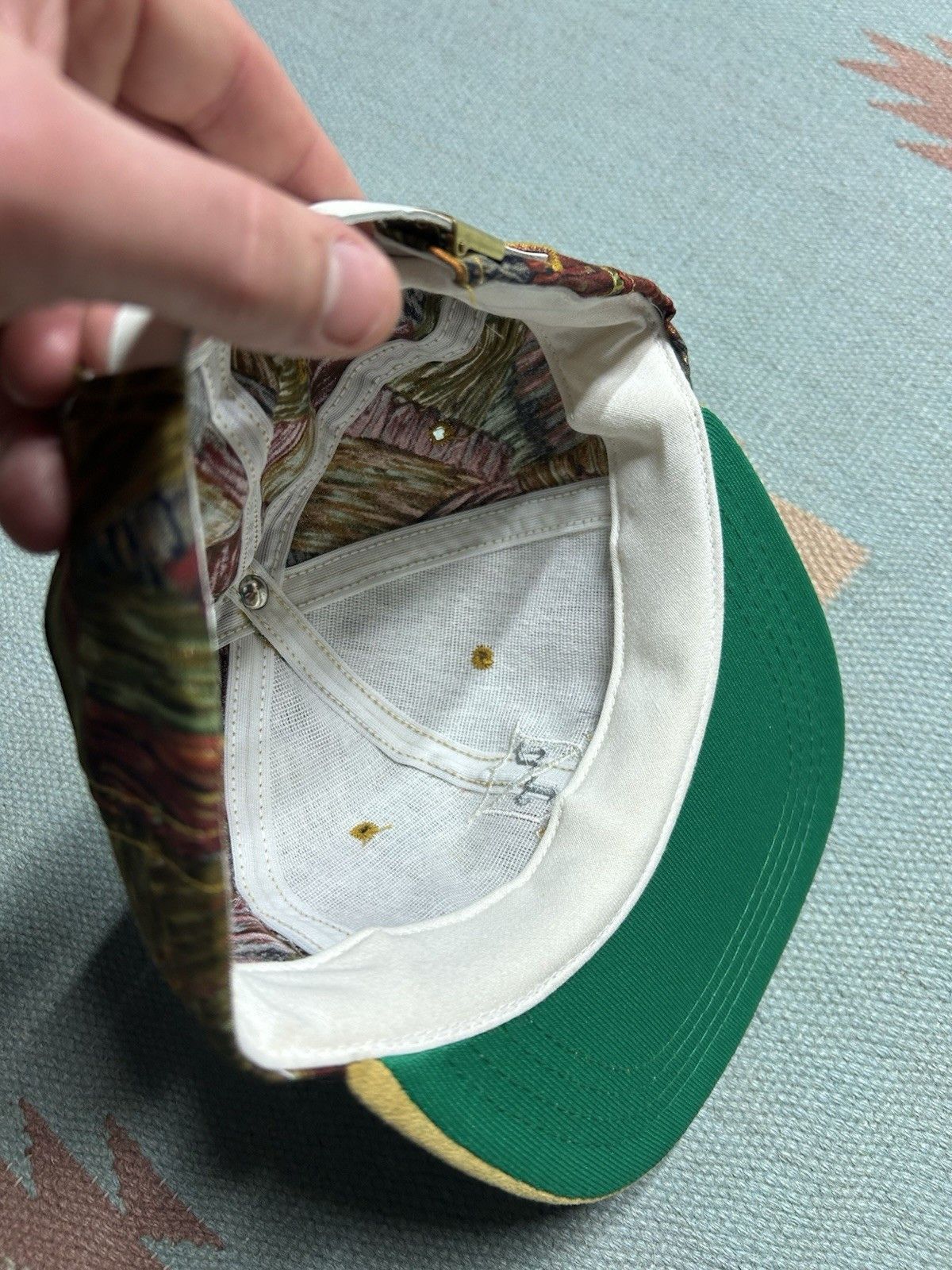 Vintage Vintage hat Deer Run golf course abstract art all over print Size ONE SIZE - 8 Thumbnail