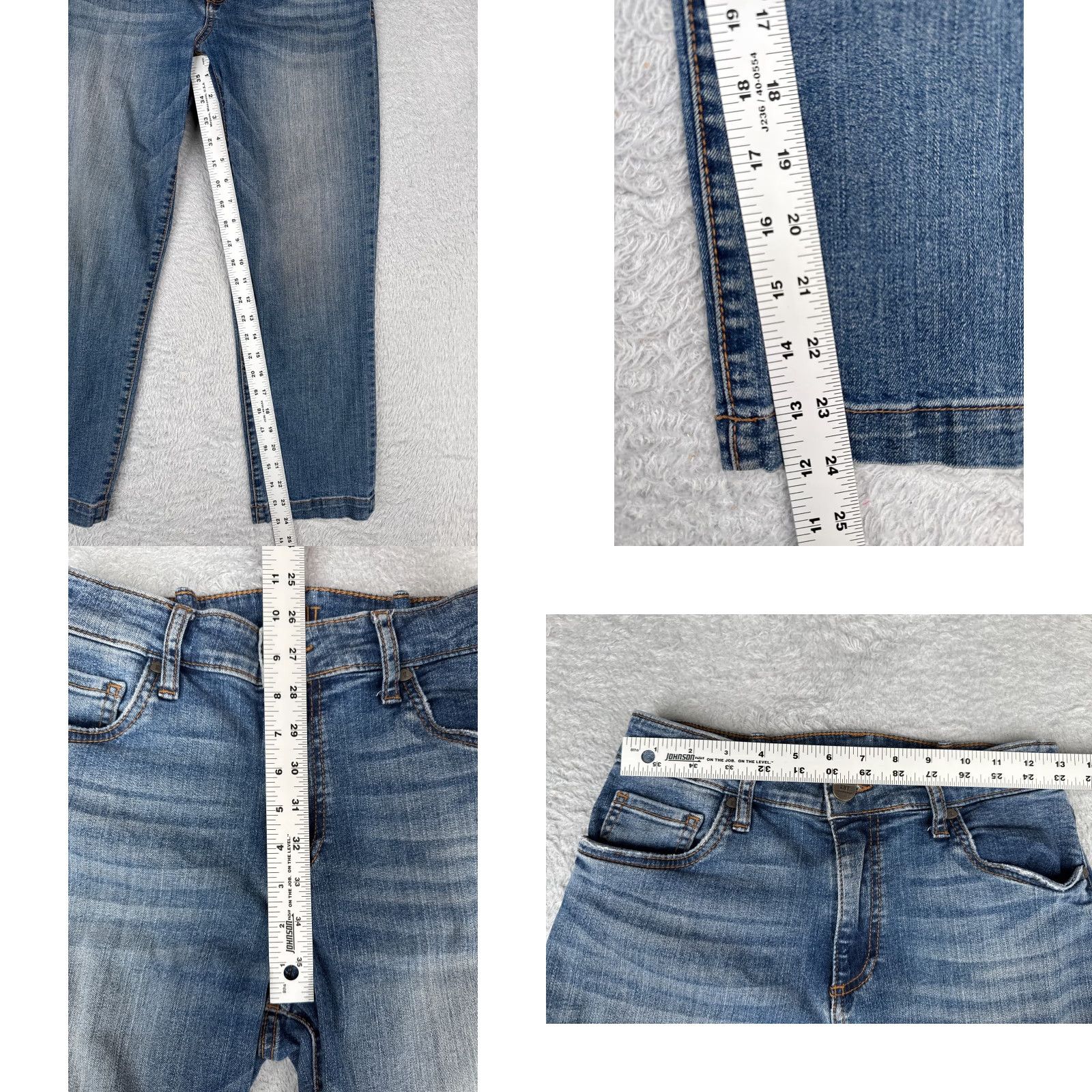 Vintage Kut From The Kloth Jeans Womens 6 Blue Denim High Rise Crop Straight 26x25 Size 28" / US 6 / IT 42 - 8 Thumbnail