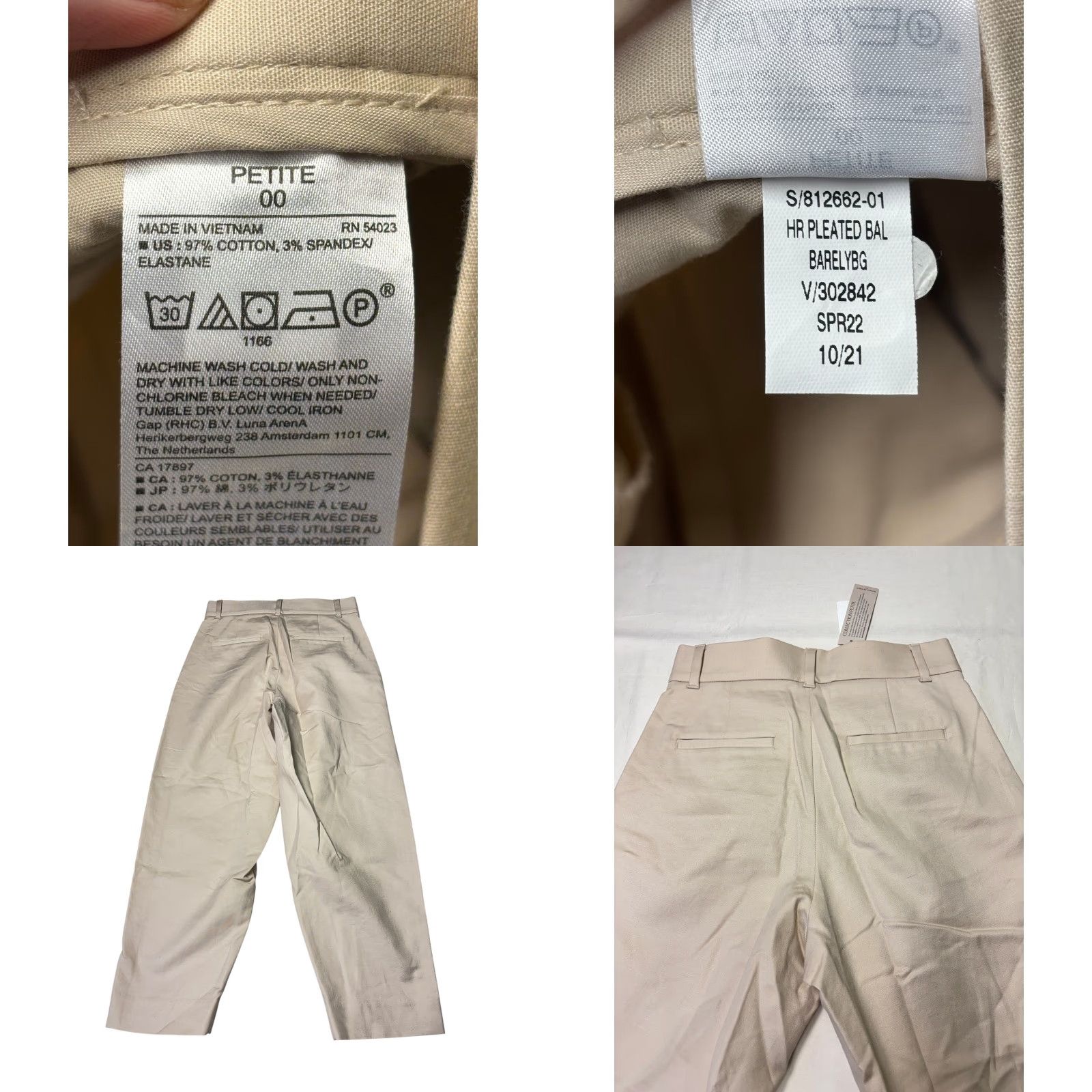 Banana Republic VINTAGE? No. Banana Republic Pants Dress Pants 00P Beige High Rise Pleated Balloon Tapered Leg Womens XS? Size 24" / US 00 / IT 34 - 8 Thumbnail
