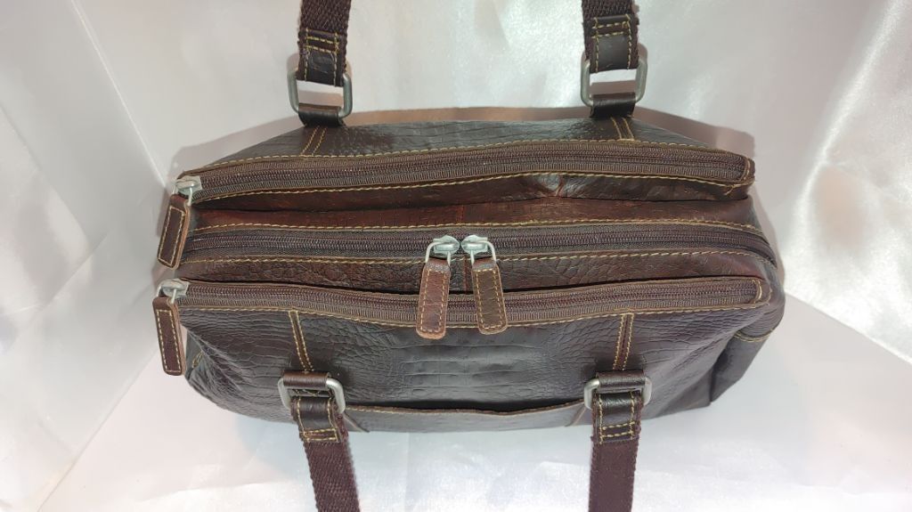 Jack Georges Jack Georges Hornback Croco Satchel Handbag #HB815 NWOT Size ONE SIZE - 10 Thumbnail