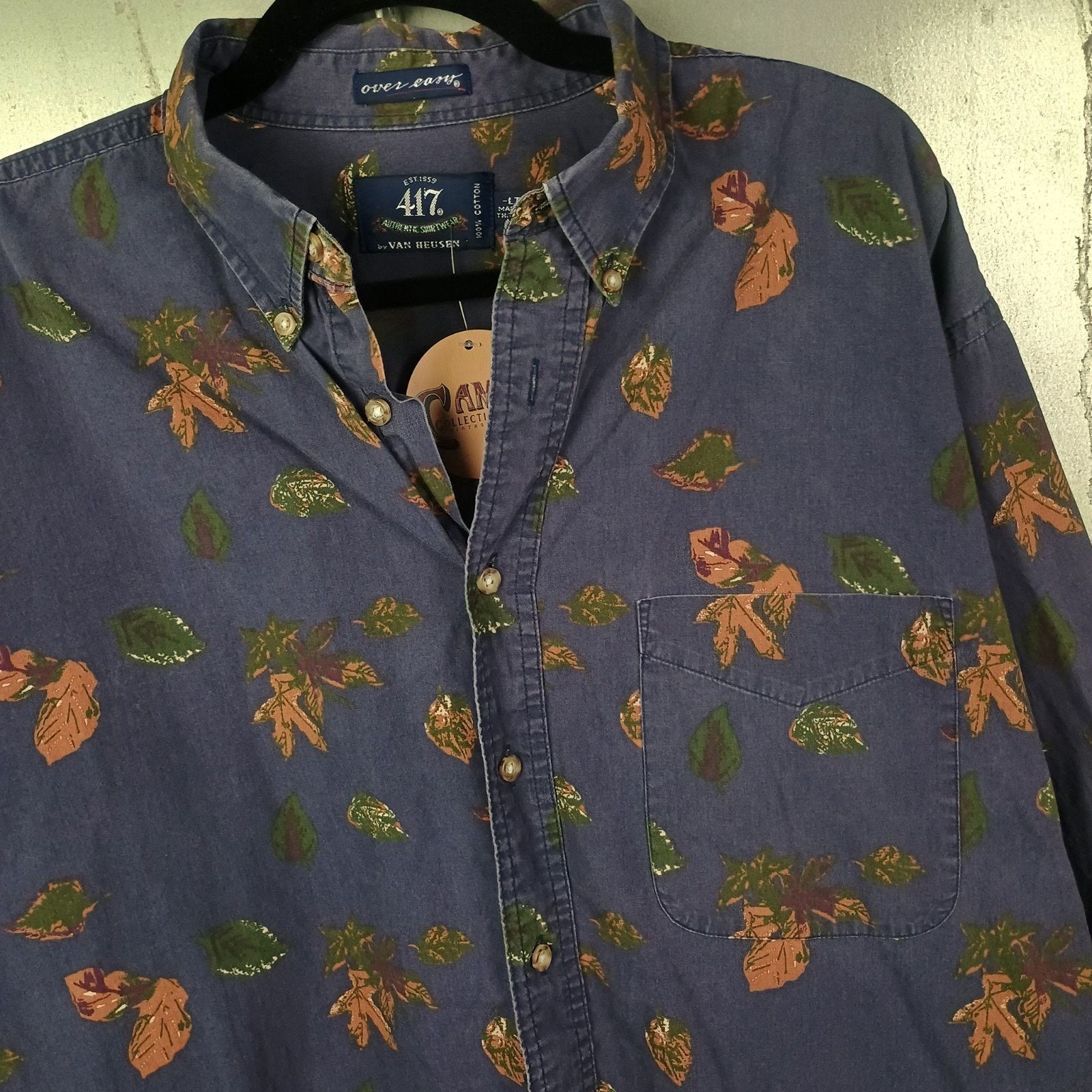 Van Heusen Van Heusen Leaf Nature Button Down Shirt Large Vintage 90s Size US L / EU 52-54 / 3 - 1 Thumbnail