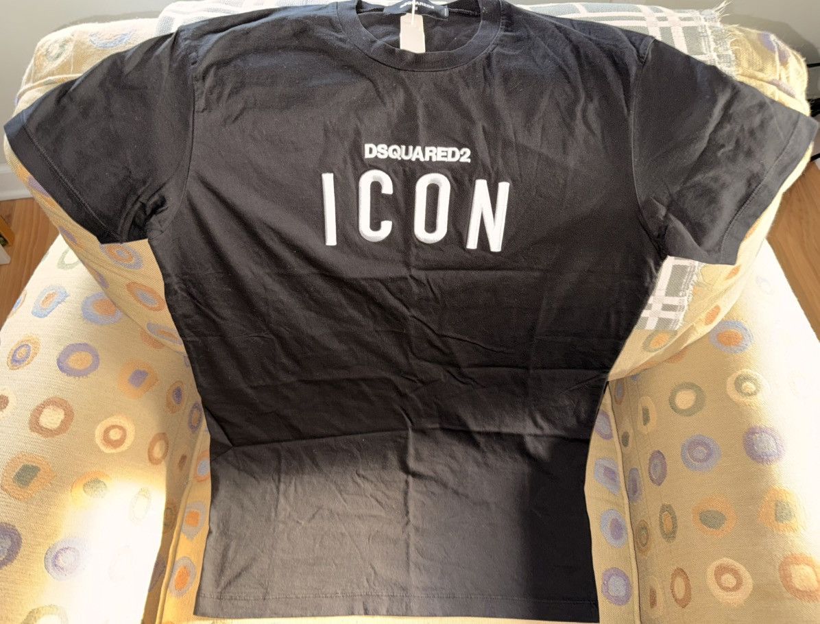 Dsquared2 DSquared2 “ICON” embroidered big-logo s/s tee, NEW, cotton Size US M / EU 48-50 / 2 - 11 Thumbnail