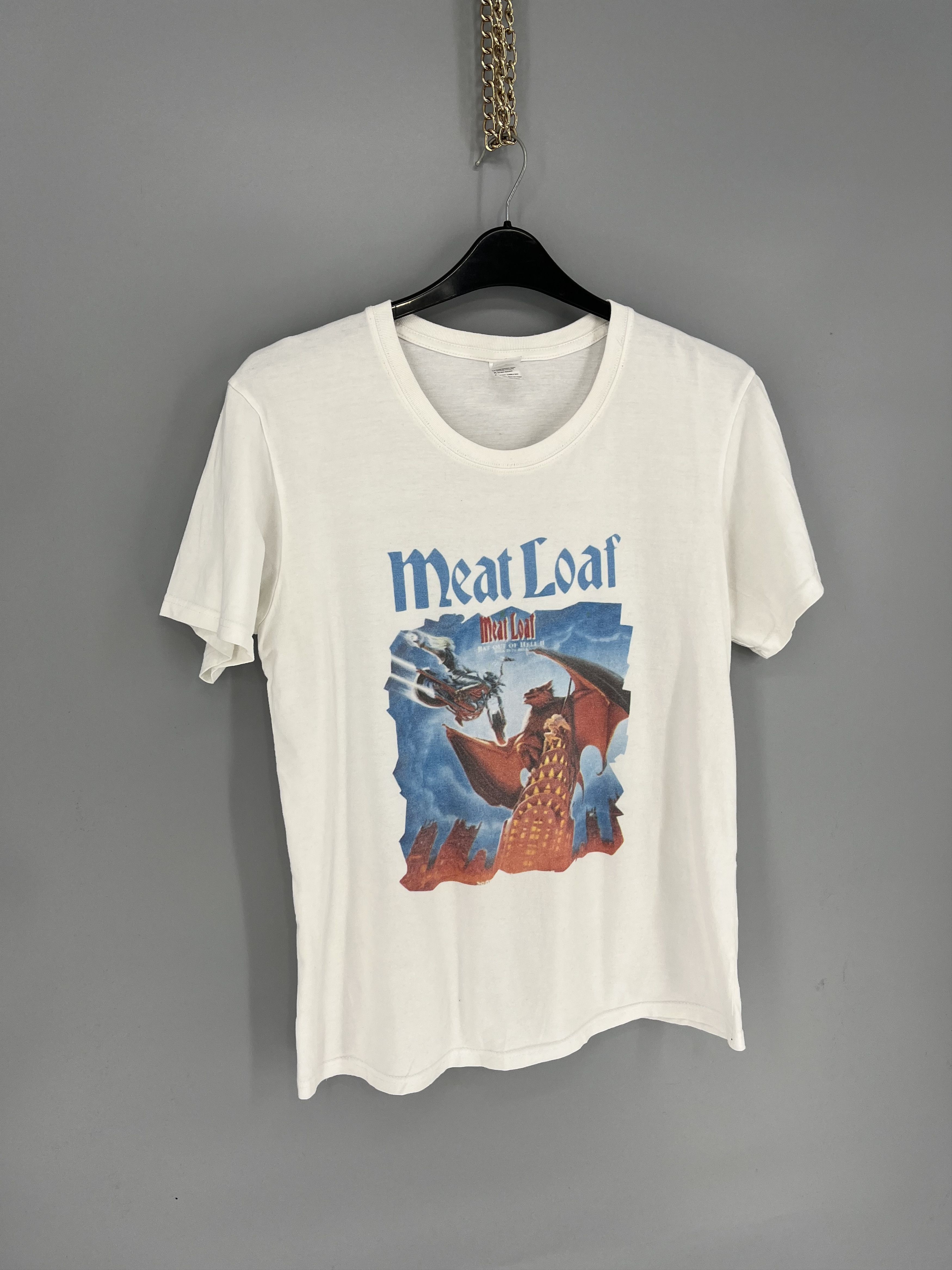 Band Tees × Vintage Vintage 90s Meat Loaf Bat Out Of Hell World Tour Tee Size US M / EU 48-50 / 2 - 2 Thumbnail