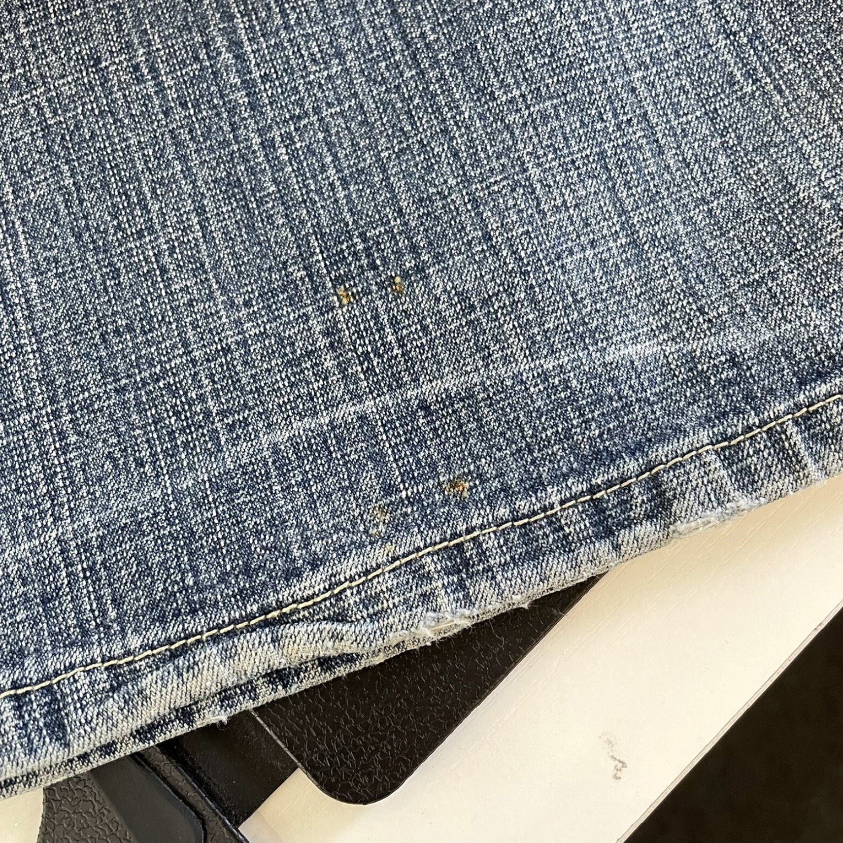 Vintage VINTAGE Y2K Jeans Bootcut Flare Low Mid Rise Burnout Pocketless 10/29 Womens Jeans Blue Size 32" / US 10 / IT 46 - 5 Thumbnail