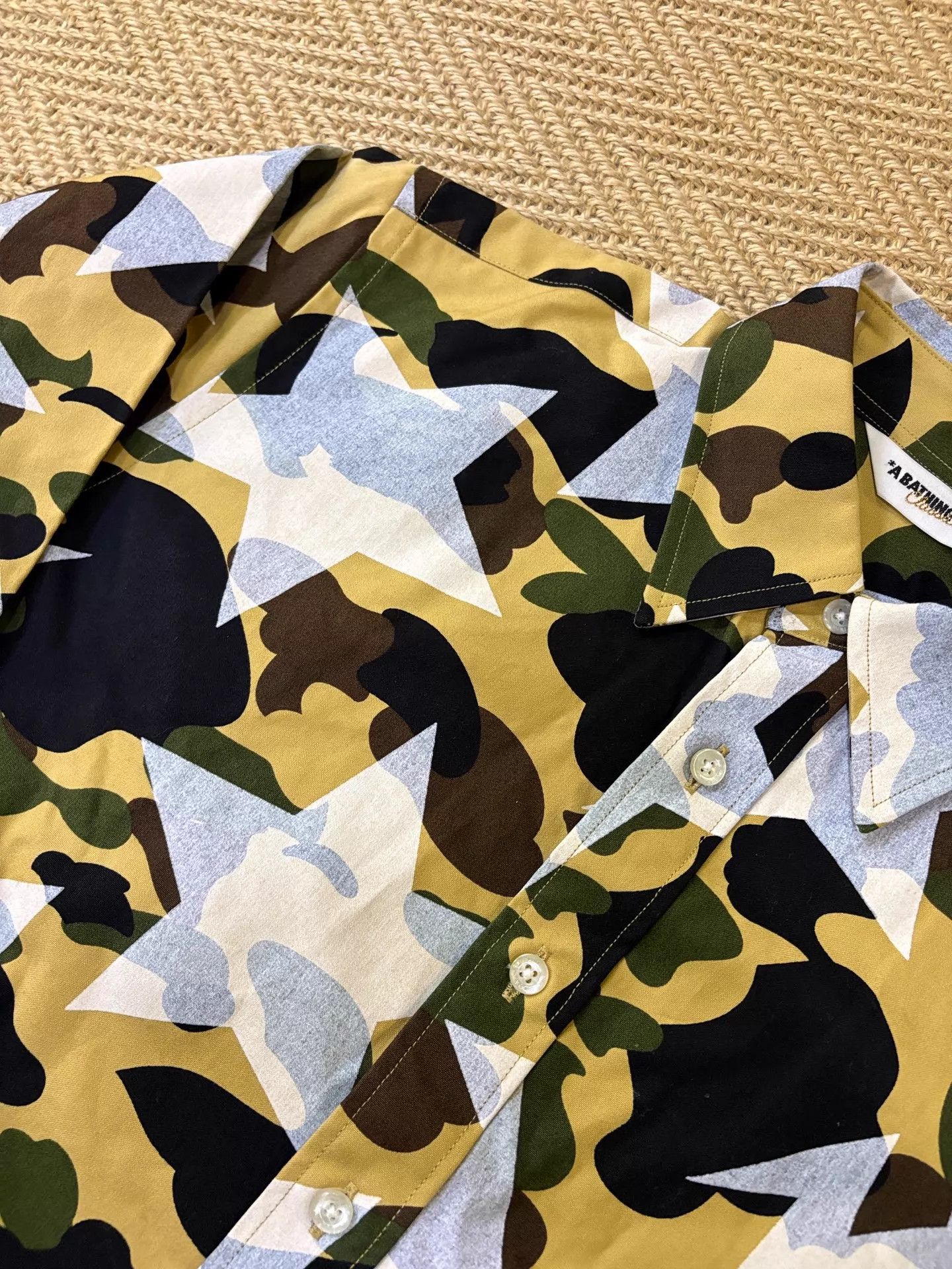 Bape BAPE STA CAMO Meteor Print Yellow Camo LS Shirt M Size US M / EU 48-50 / 2 - 3 Thumbnail