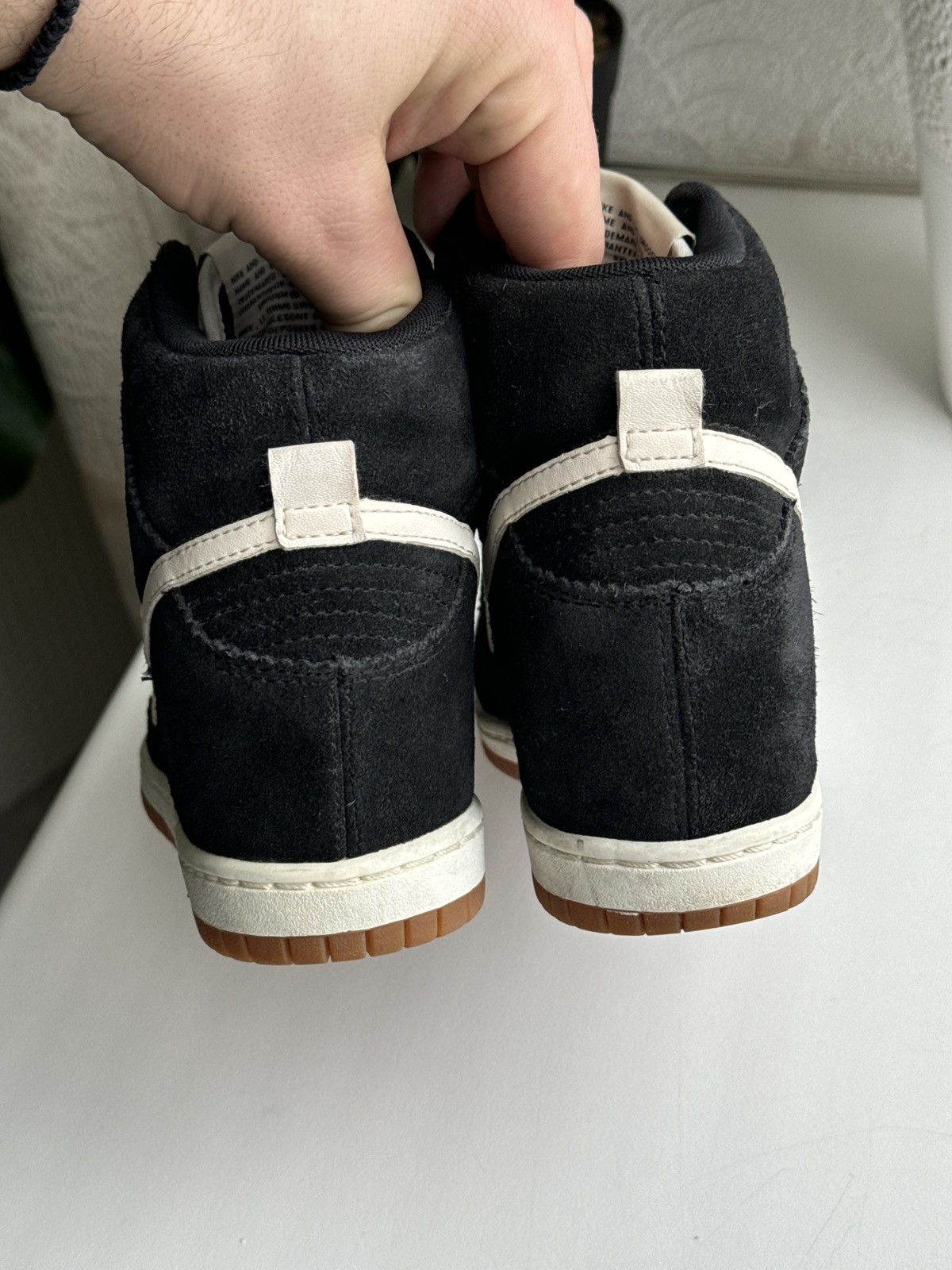 Nike Nike Dunk Sky Hi Hidden Wedge Sneakers Suede Black White Size US 6.5 / IT 36.5 - 8 Thumbnail