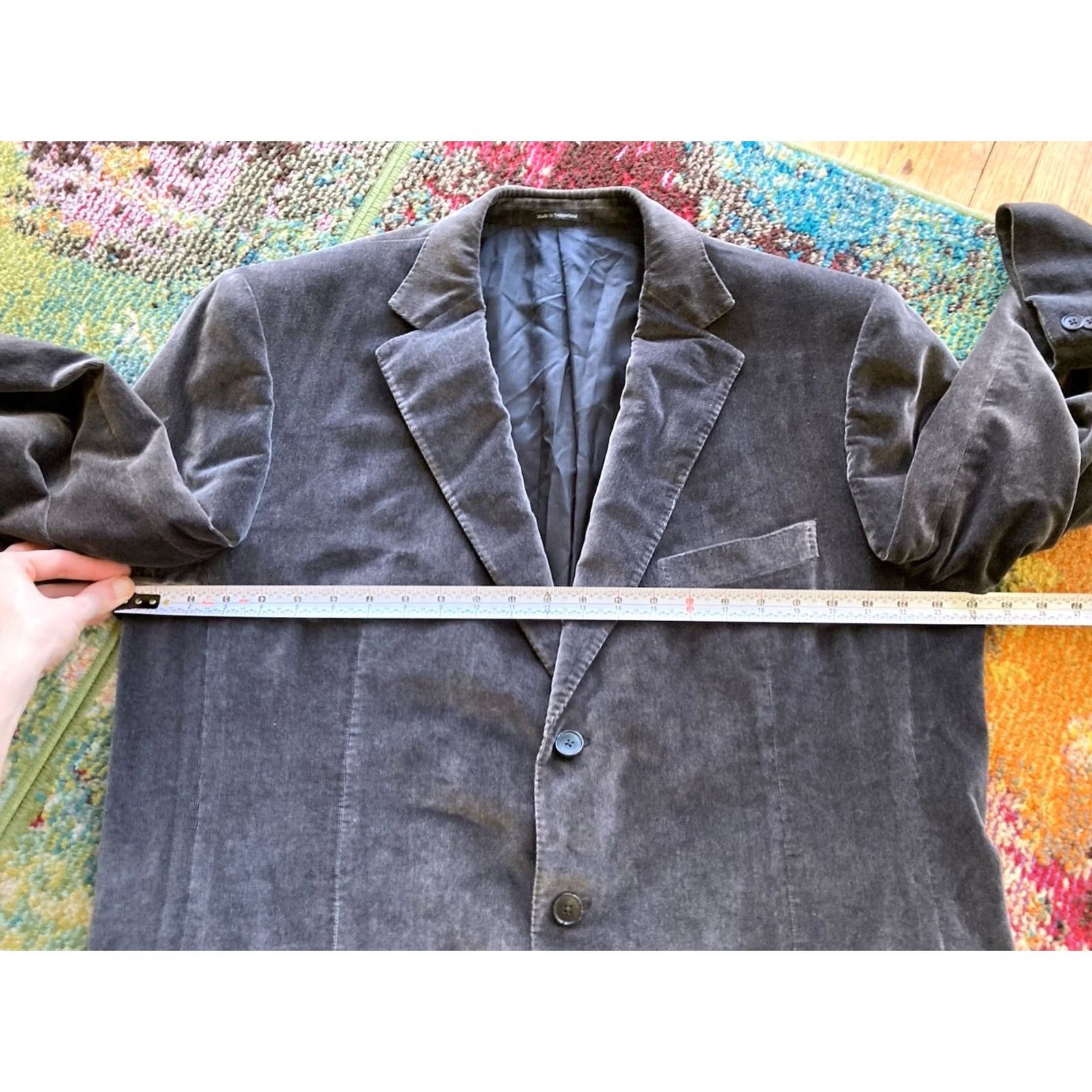 Ermenegildo Zegna Ermenegildo Zegna Sport Coat Mens 48R Gray Corduroy Cashmere Cotton Jacket Size US M / EU 48-50 / 2 - 5 Thumbnail