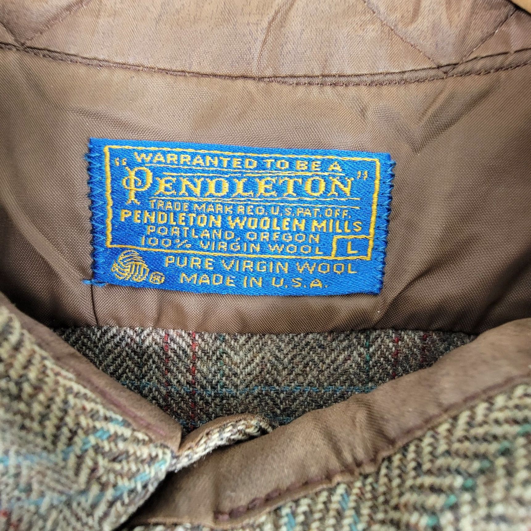 Pendleton VTG Pendleton Mens Button-Up Shirt Wool Flannel Tan Plaid L Large Casual Workwear Mens Shirt Size US L / EU 52-54 / 3 - 3 Thumbnail