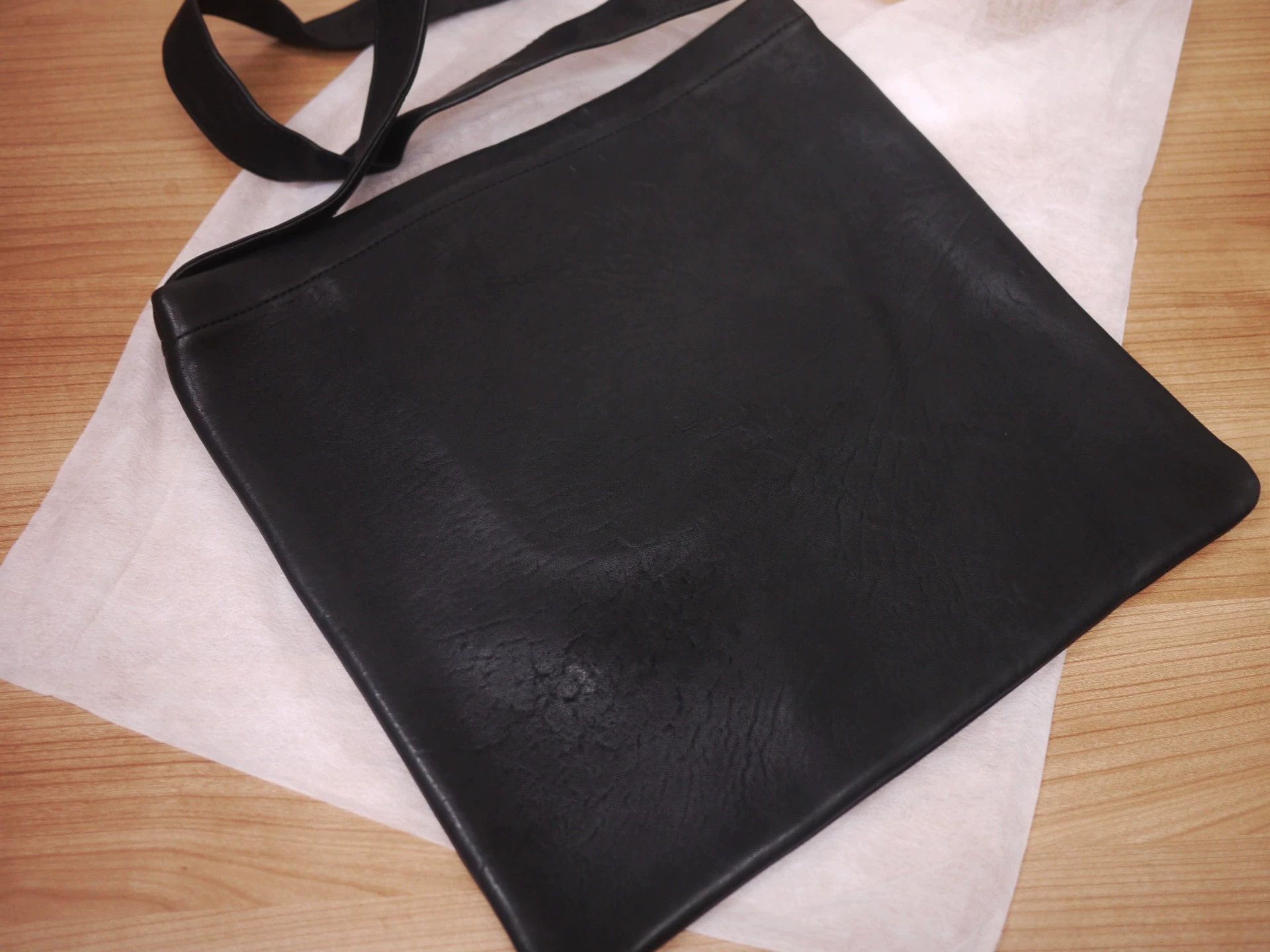 Visvim VISVIM 24AW Leather Musette Bag DMGD Black Size ONE SIZE - 4 Thumbnail