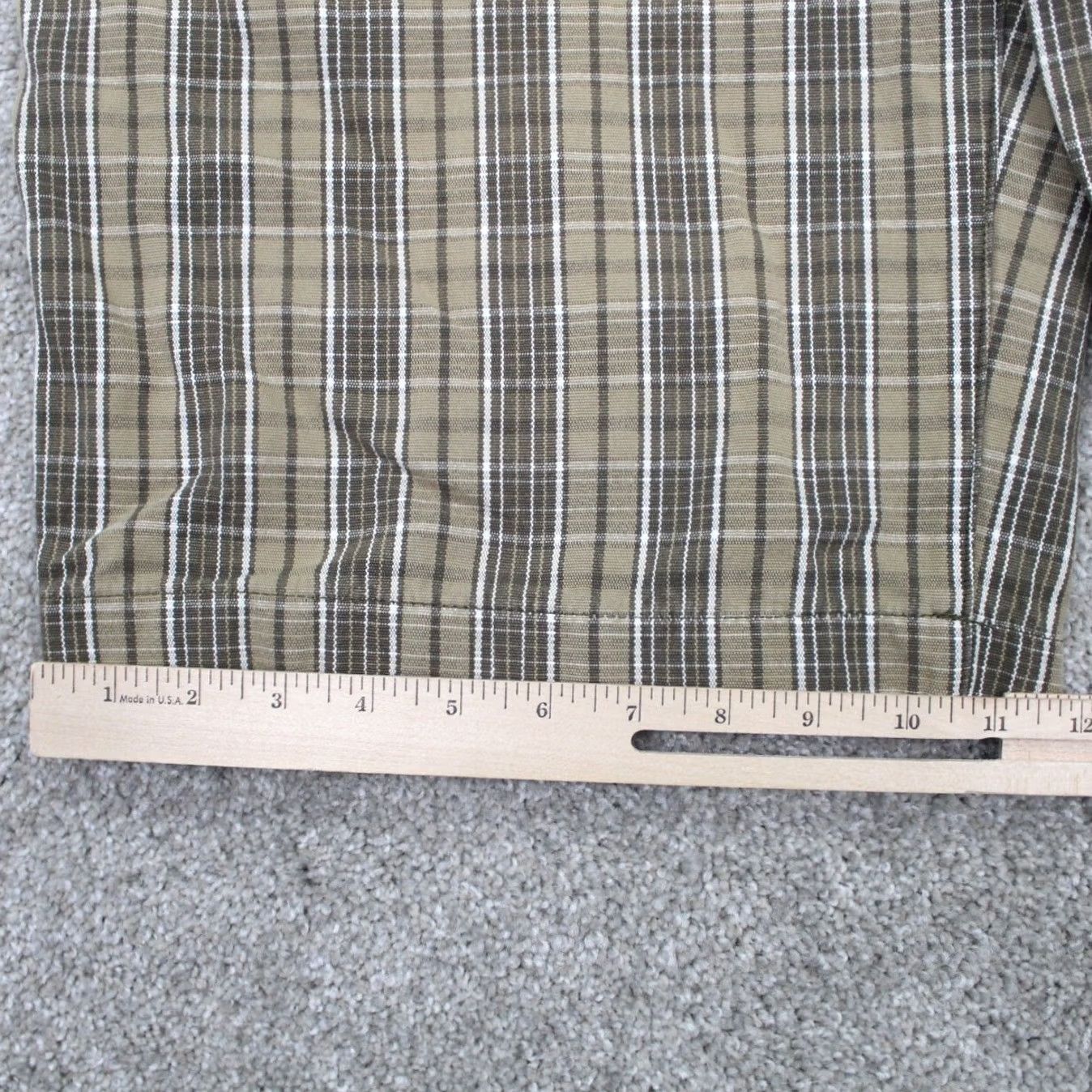 The North Face The North Face Chino Shorts Mens 36 Regular Green/White Plaid Cotton Flat Front Size US 36 / EU 52 - 6 Thumbnail