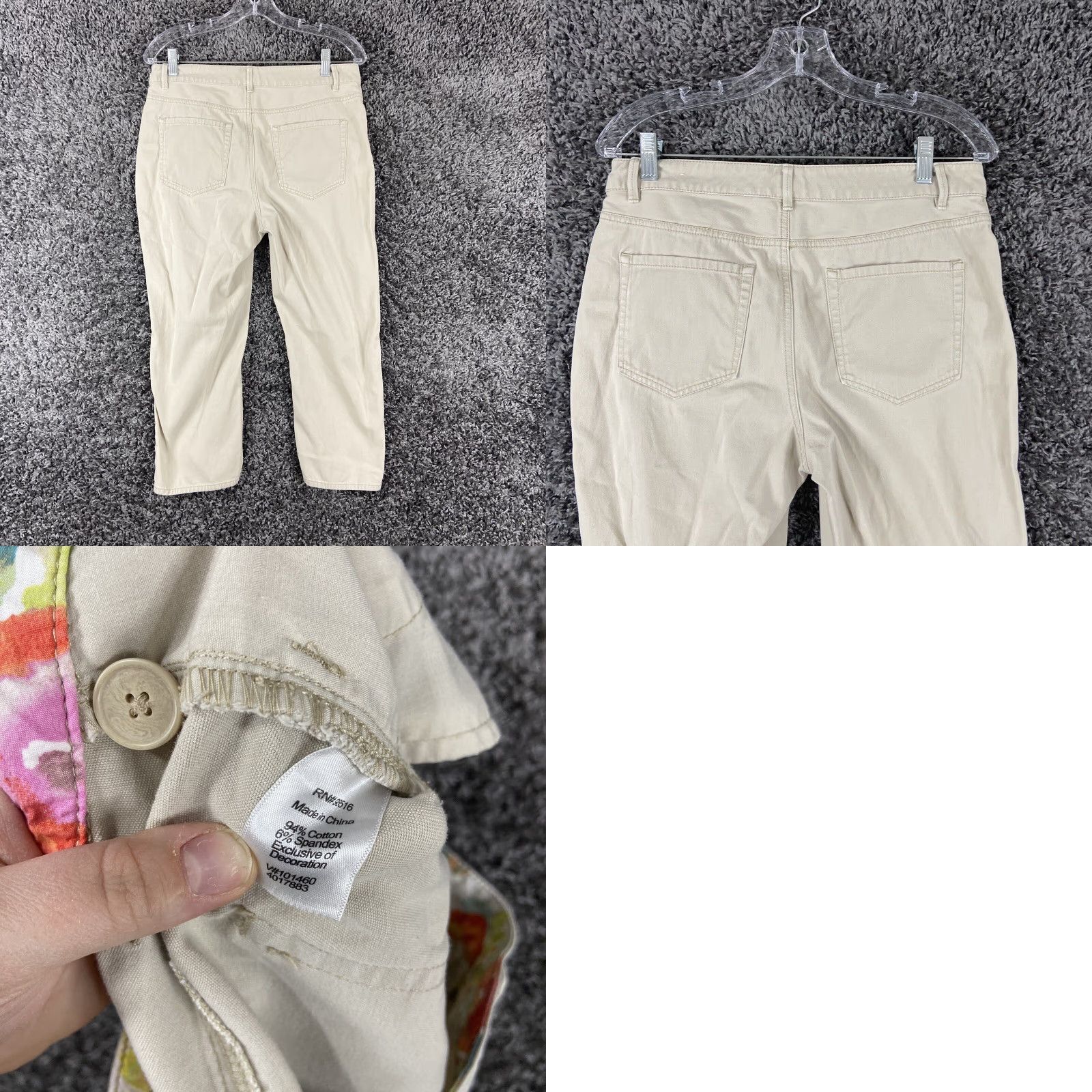 Coldwater Creek Coldwater Creek Pants Women 8 Beige Cropped Nature Womens Size 30" / US 8 / IT 44 - 8 Thumbnail