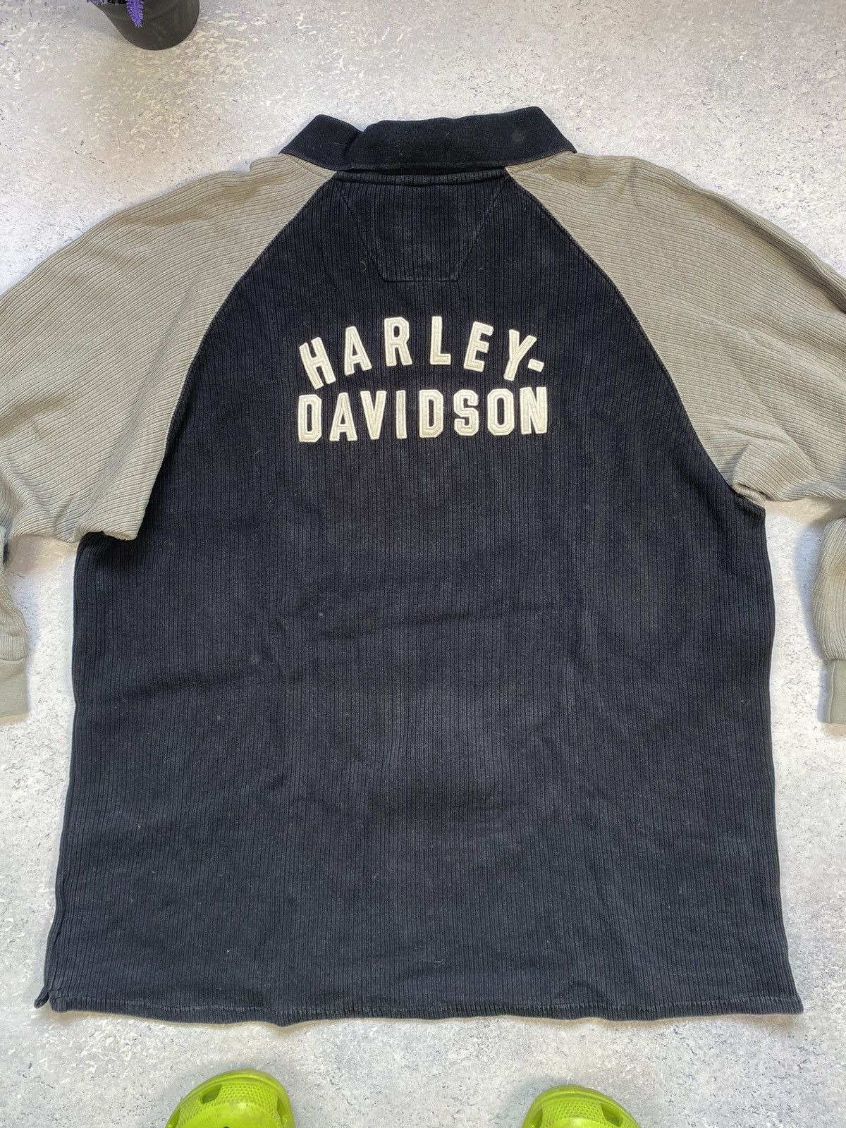 Harley Davidson × Vintage Vintage Harley Davidson Men’s Velvet Sweatshirt With Logo Size US L / EU 52-54 / 3 - 4 Thumbnail