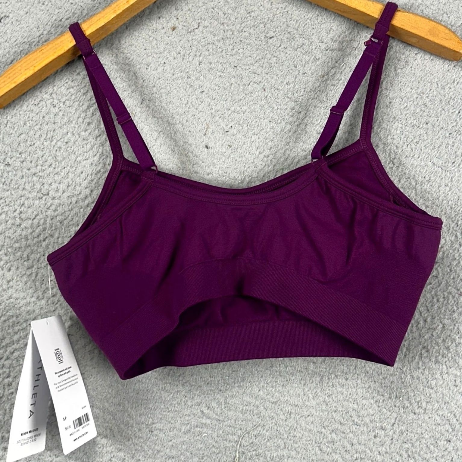 Athleta Athleta Ladies Women Small Purple Strap Back Stretch Sports Bra Push-Up Gym Exercise NEW Size ONE SIZE - 2 Thumbnail