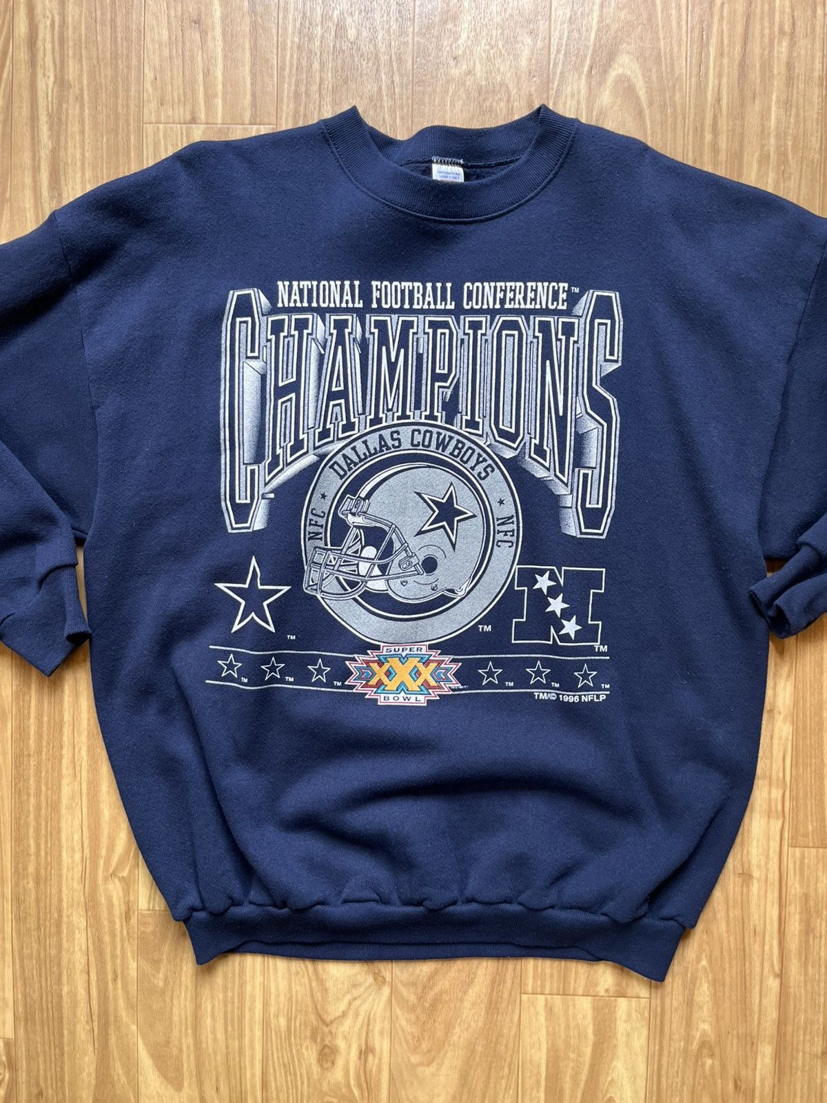 Logo 7 Dallas Cowboys 1996 NFC Conference Championship Sweatshirt Size US XL / EU 56 / 4 - 2 Thumbnail
