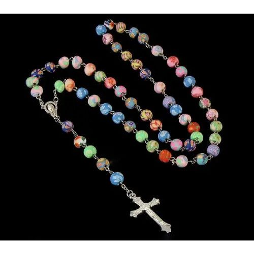 VIBE Saint Benedict Rosary Necklace Chain Catholic Church Jesus Size ONE SIZE - 1 Thumbnail