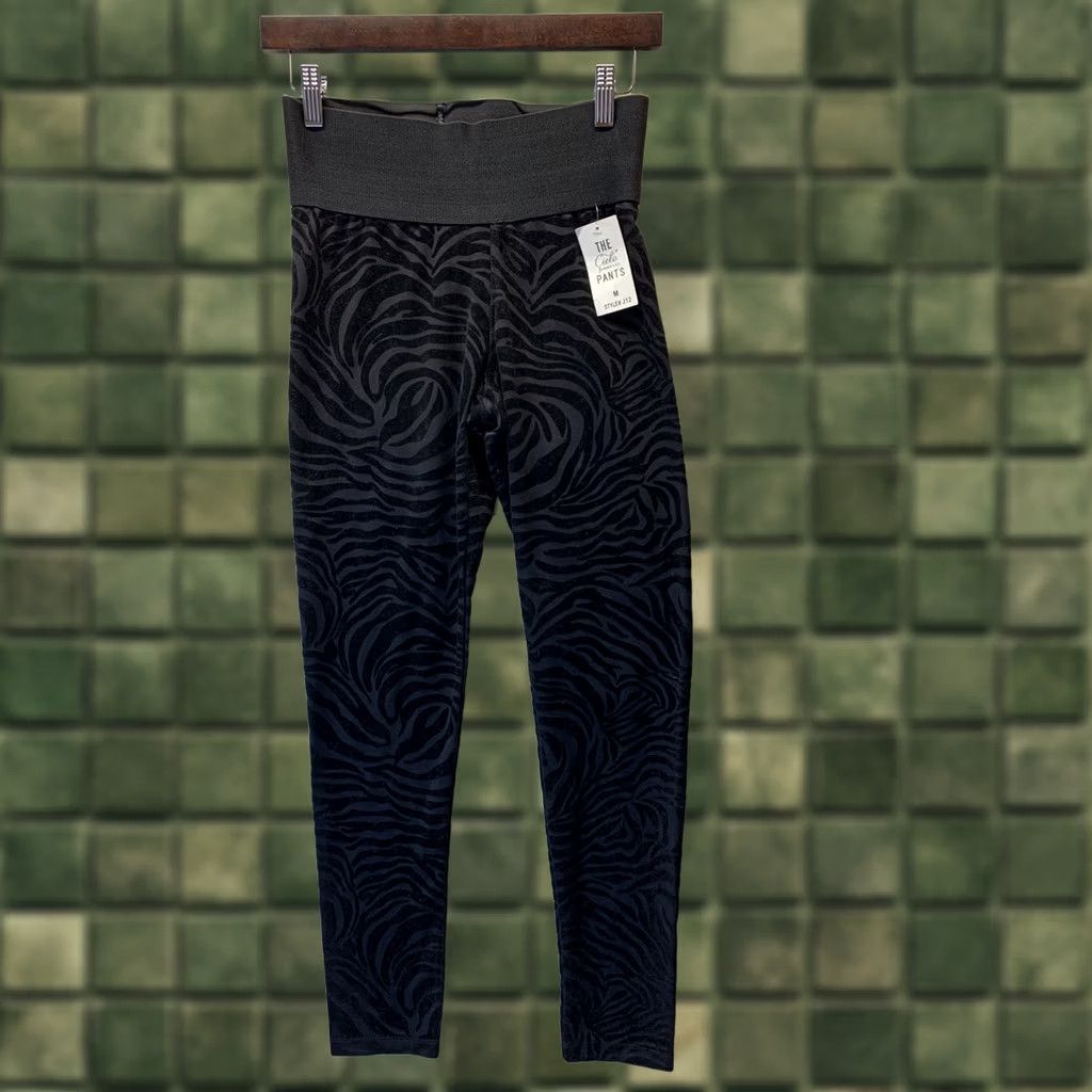 Velvet Cielo Jeans USA Women’s M Velvet Animal Print Black Legging NWT #2814 Size 32" / US 10 / IT 46 - 1 Thumbnail