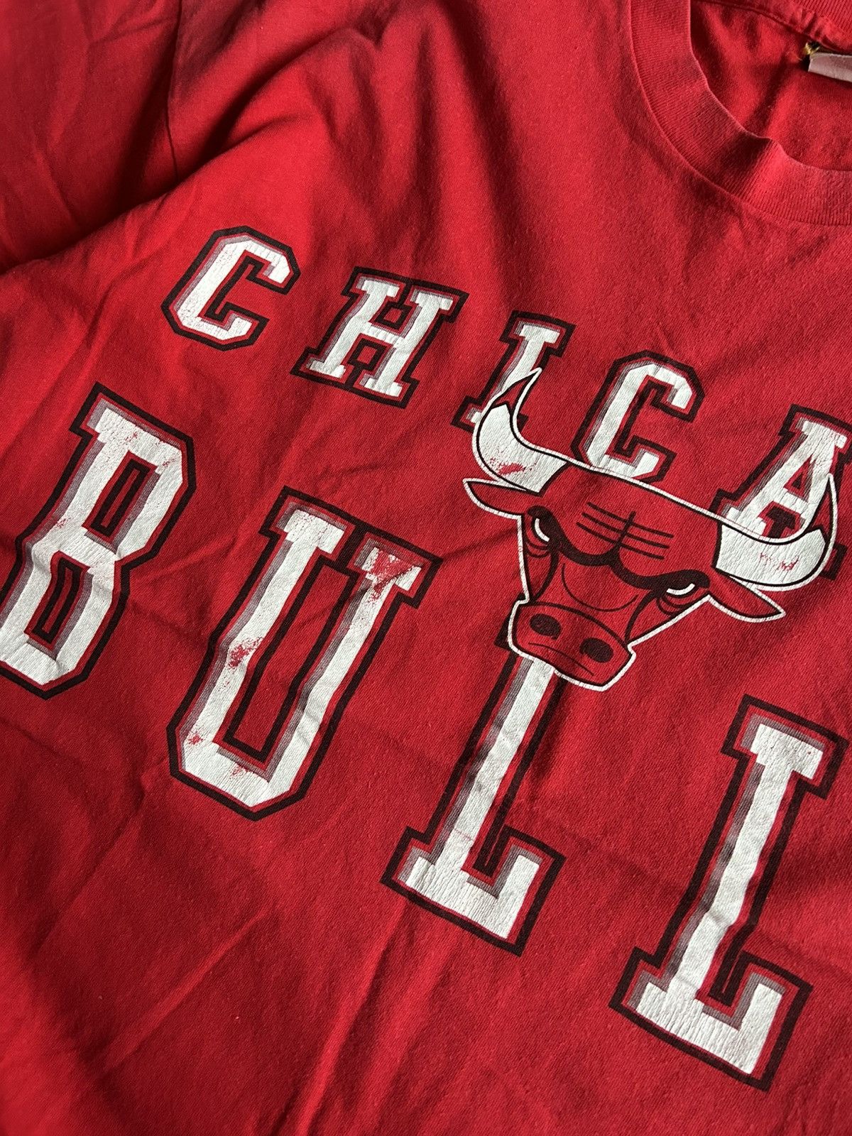 NBA Vintage NBA Chicago Bulls Jersey Oversized Big Logo Tee 90s Size US XXL / EU 58 / 5 - 6 Thumbnail