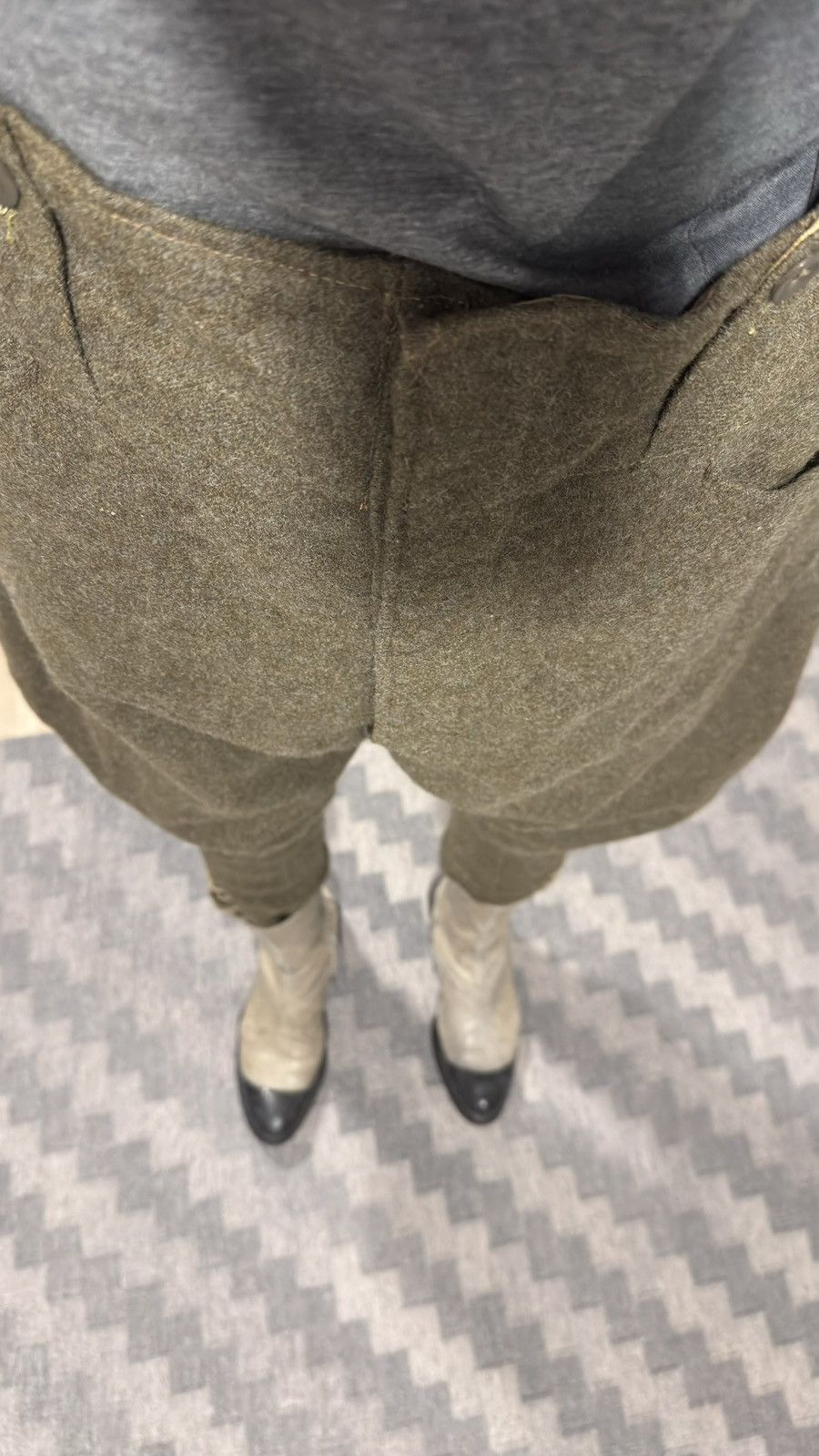 Other 1951 Belgian A.B.L. Jodhpur breeches Tie Bottom Wool Size US 34 / EU 50 - 13 Thumbnail