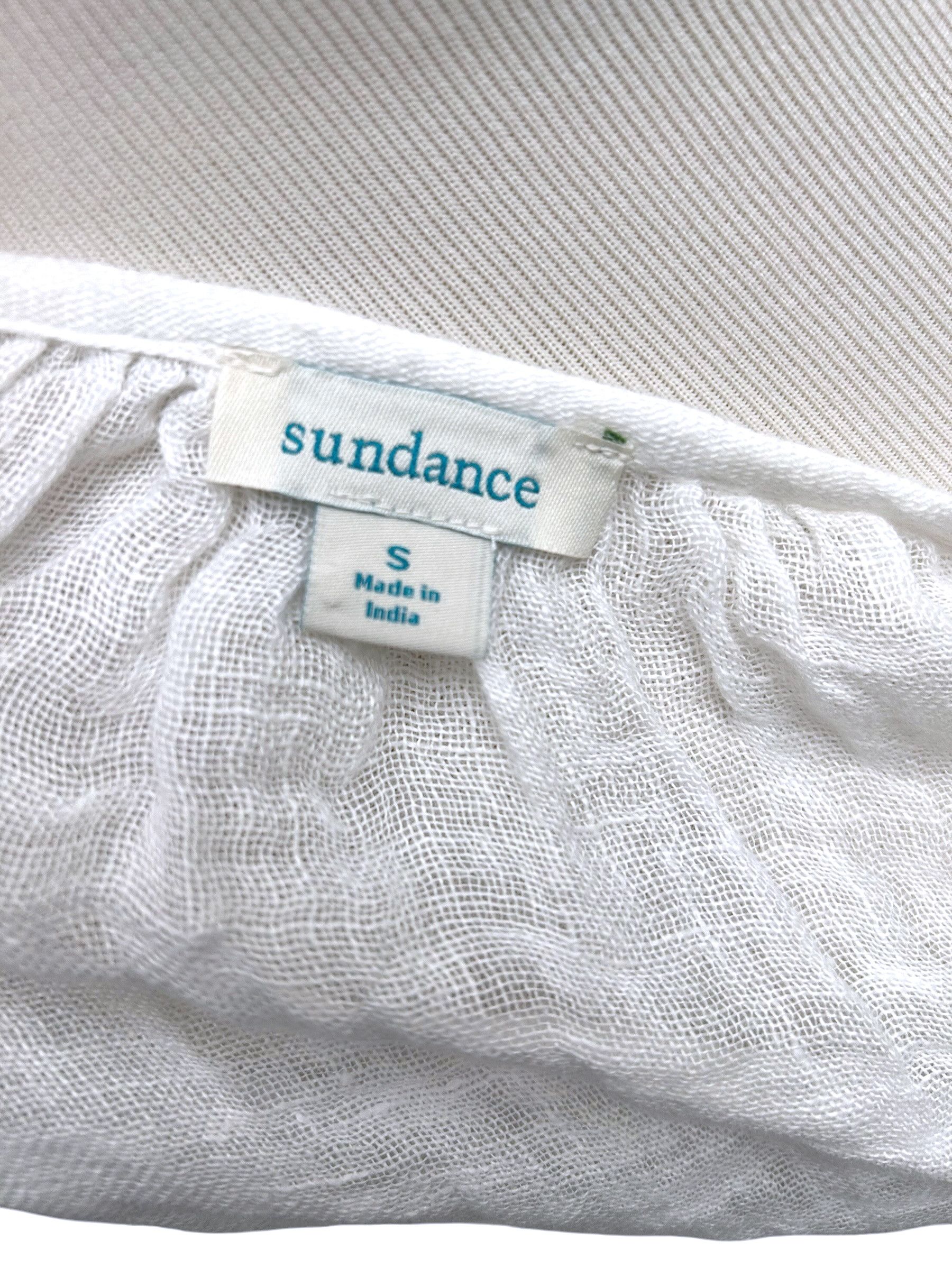 Other Sundance Size S White Loose Fit Linen Gauze Pullover Blouse Size S / US 4 / IT 40 - 5 Thumbnail