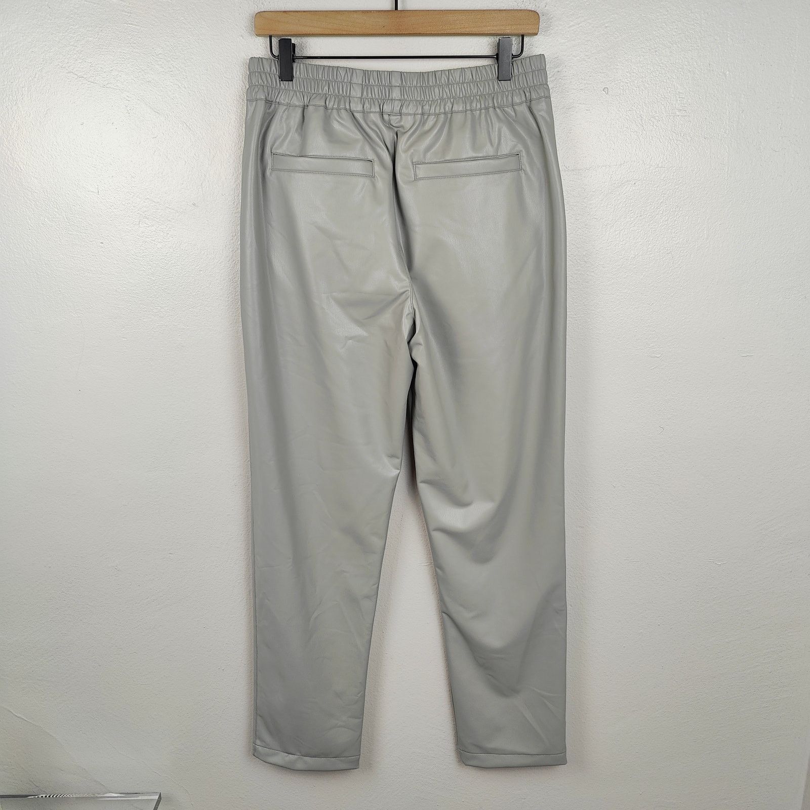 MONFRERE Monfrere Faux Leather Pants Mens Medium Gray Pull On Size US 32 / EU 48 - 4 Thumbnail