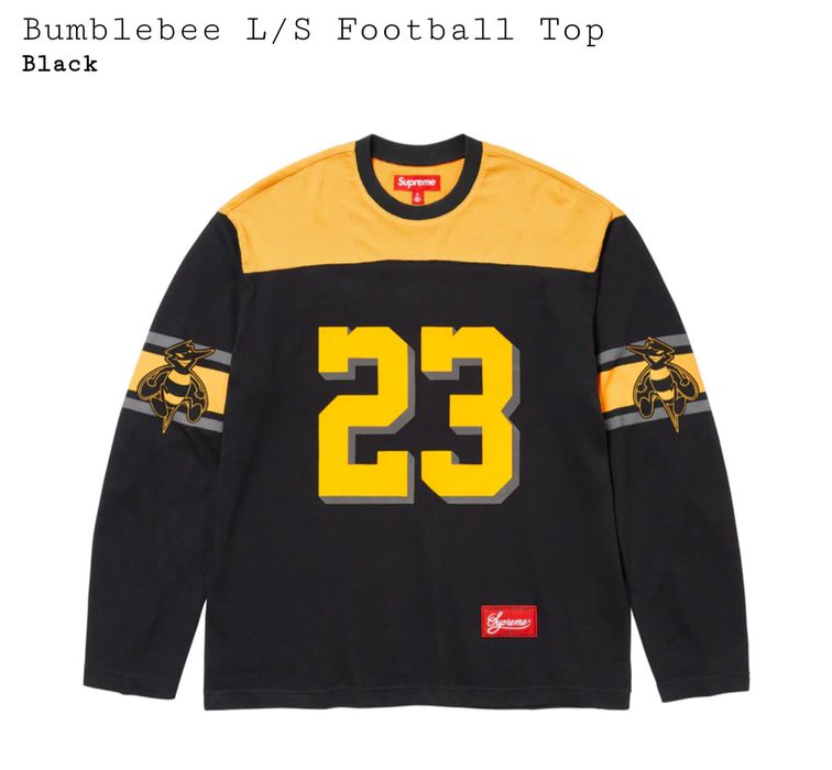 Supreme Supreme Bumblebee L/S Football Top | Grailed